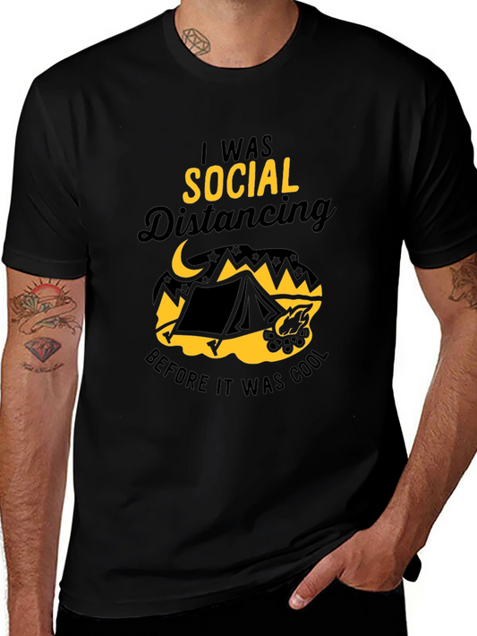 Social Distancing Camping Graphic Tee