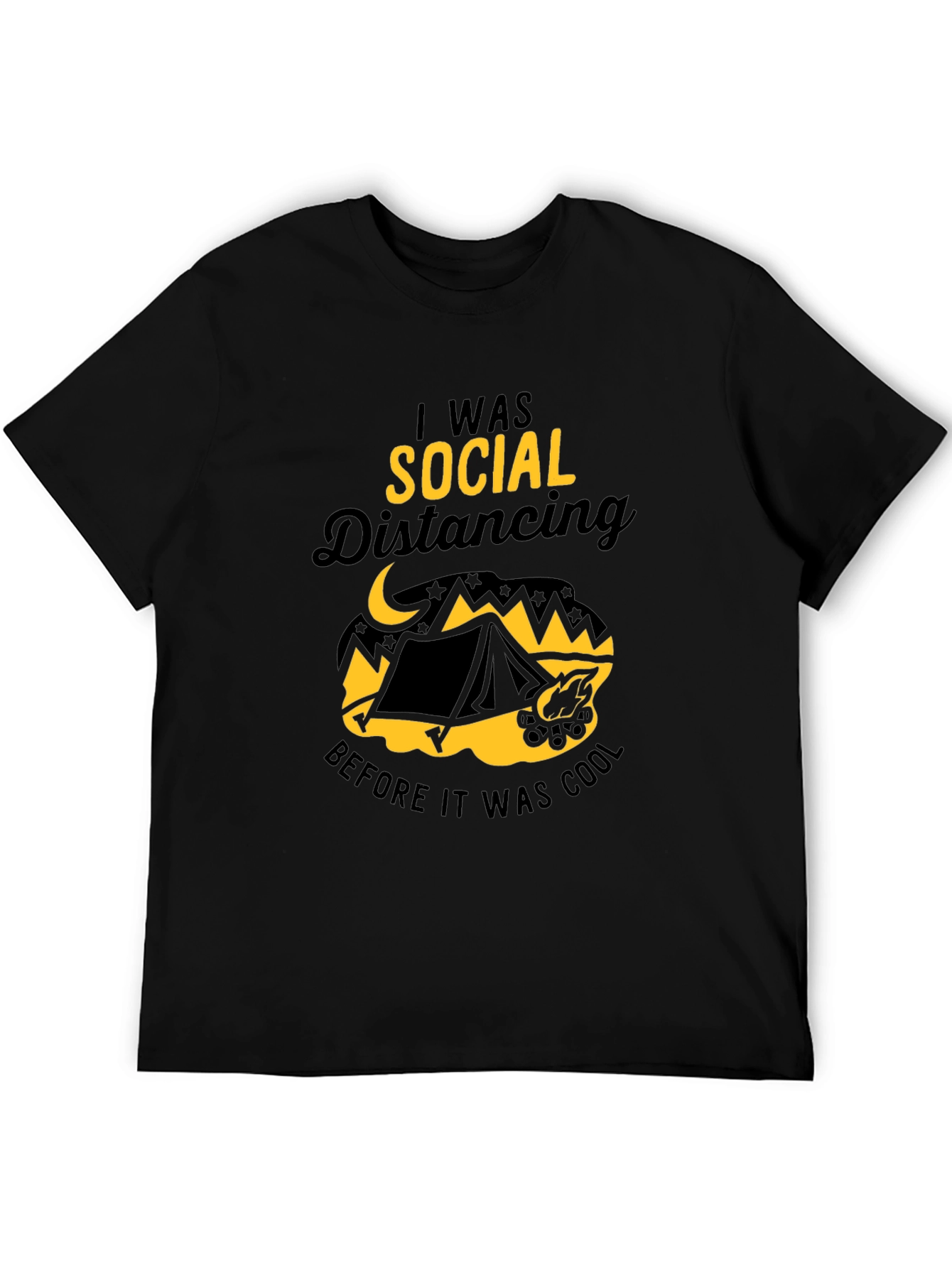 Social Distancing Camping Graphic Tee