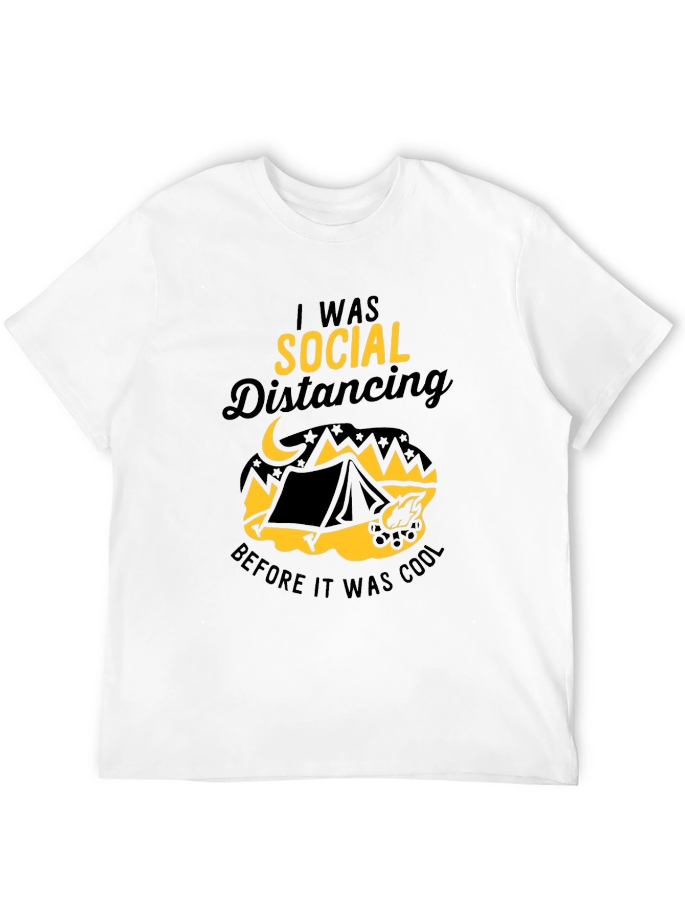 Social Distancing Camping Graphic Tee