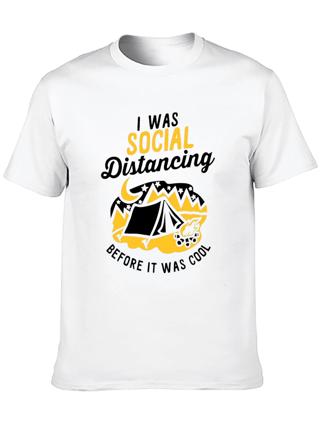 Social Distancing Camping Graphic Tee