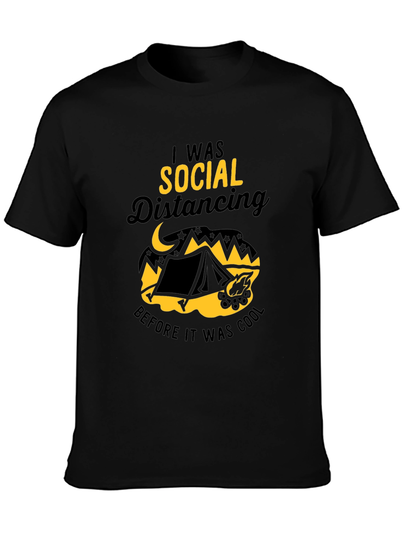Social Distancing Camping Graphic Tee