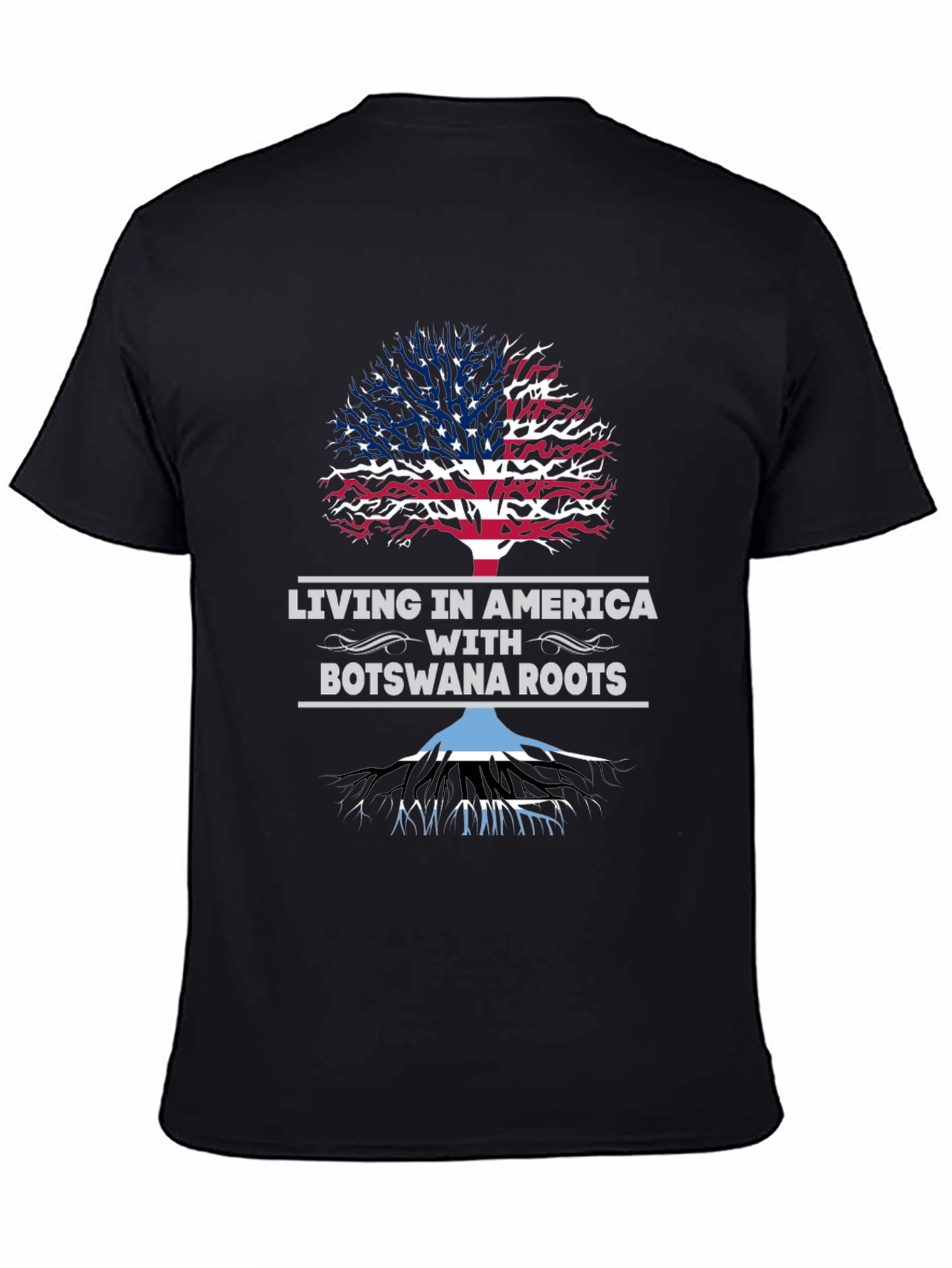 Living in America with Botswana Roots T-Shirt