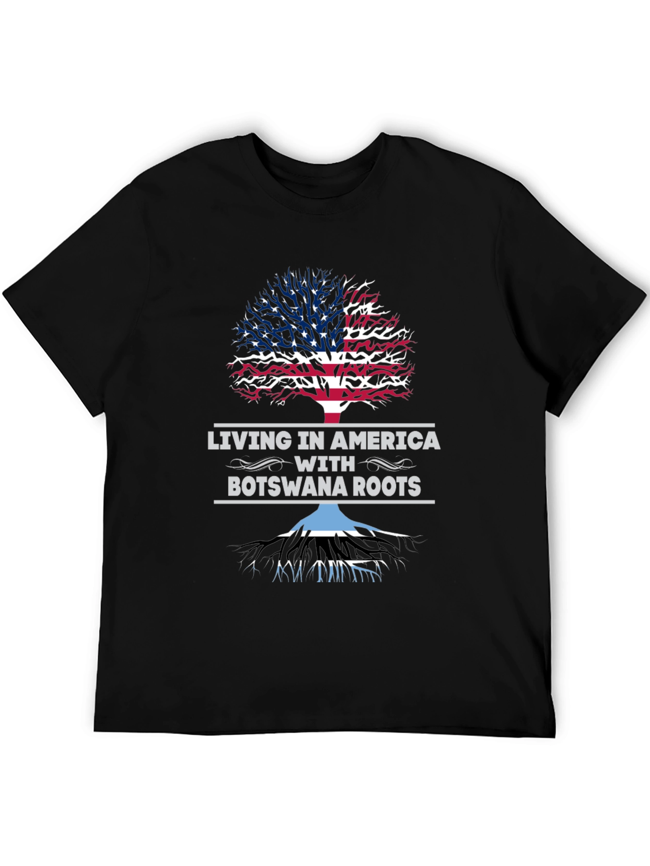 Living in America with Botswana Roots T-Shirt