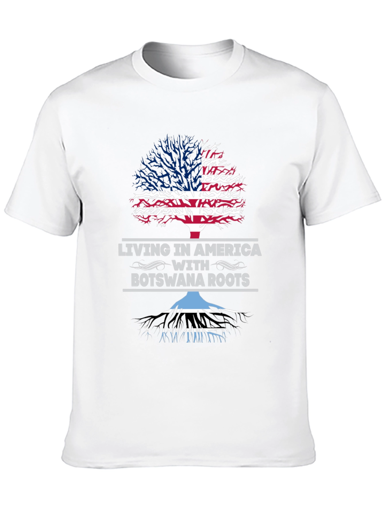 Living in America with Botswana Roots T-Shirt