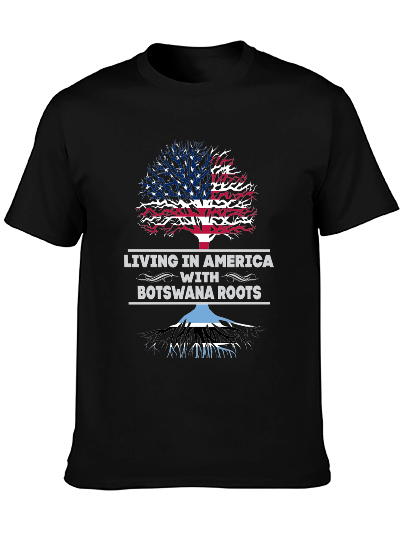Living in America with Botswana Roots T-Shirt