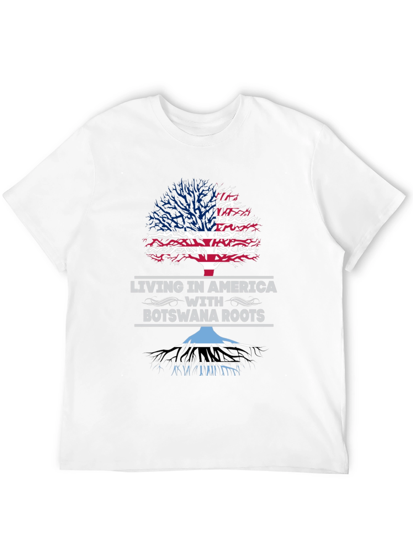 Living in America with Botswana Roots T-Shirt