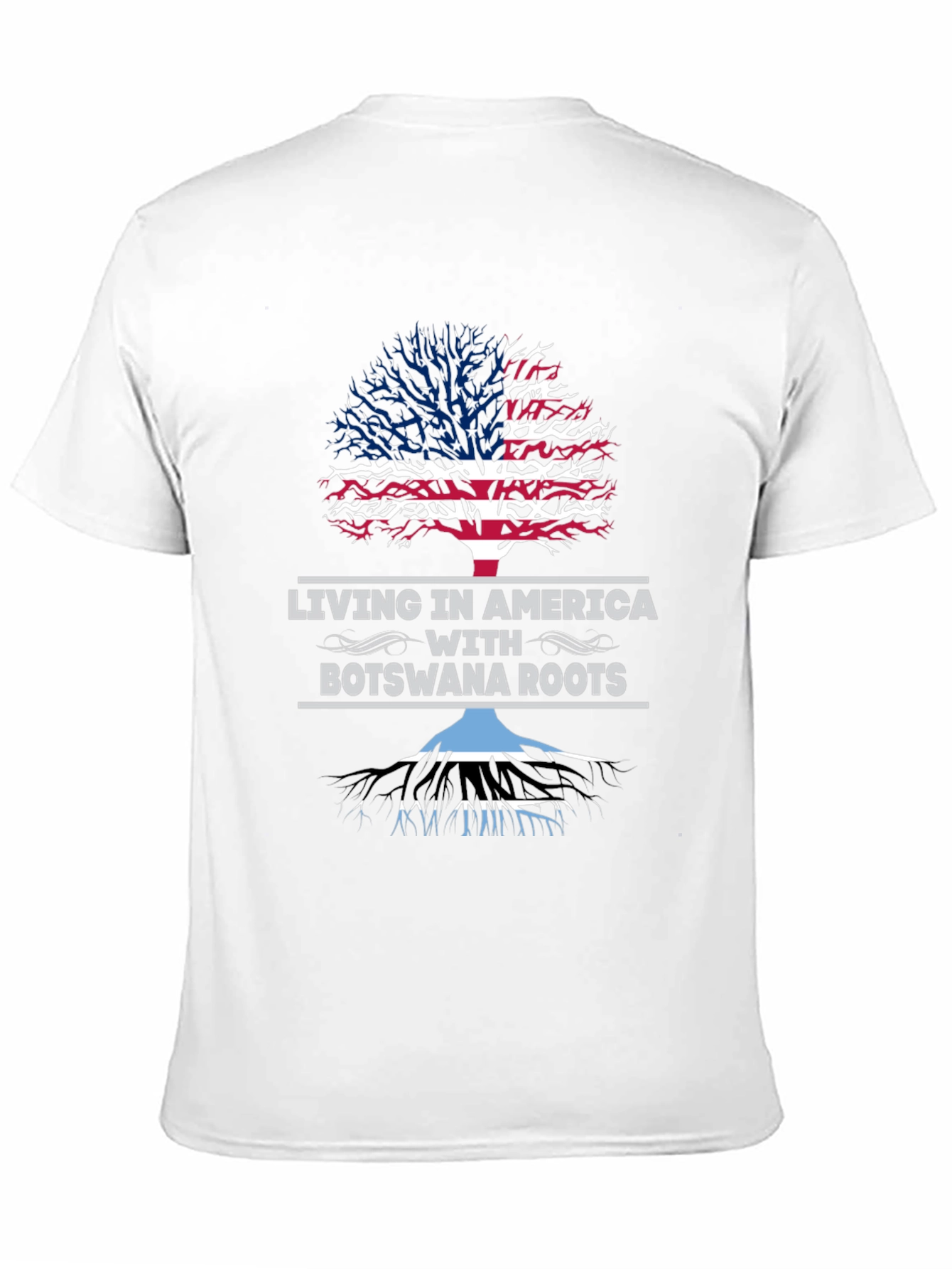 Living in America with Botswana Roots T-Shirt