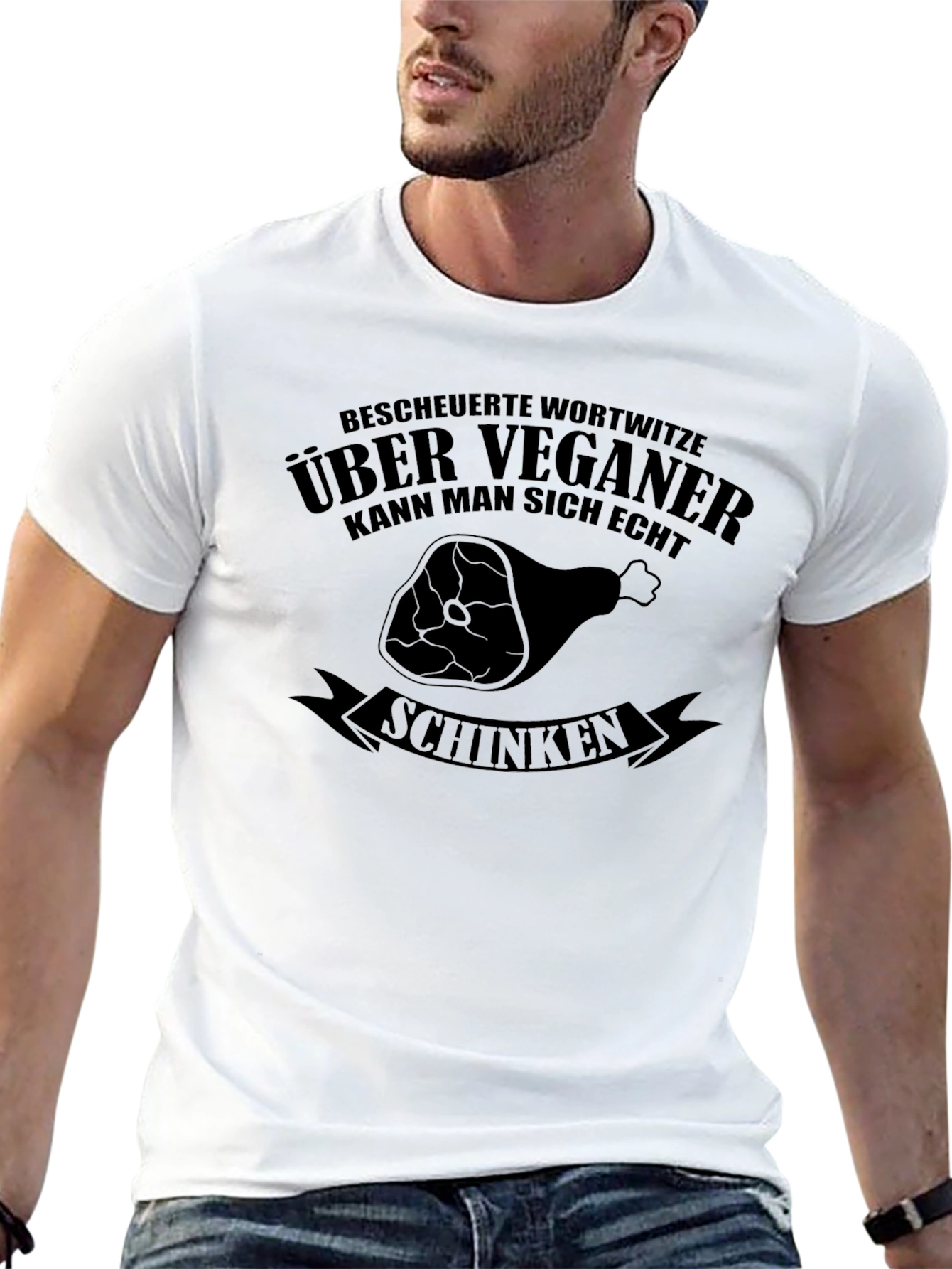 Vegan Humor T-Shirt - Schinken Joke