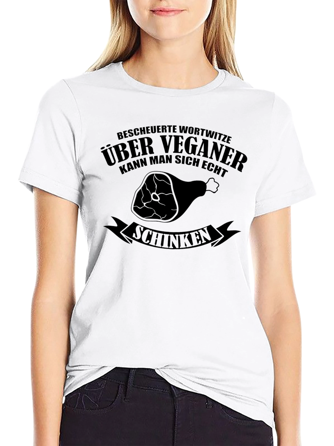 Vegan Humor T-Shirt - Schinken Joke