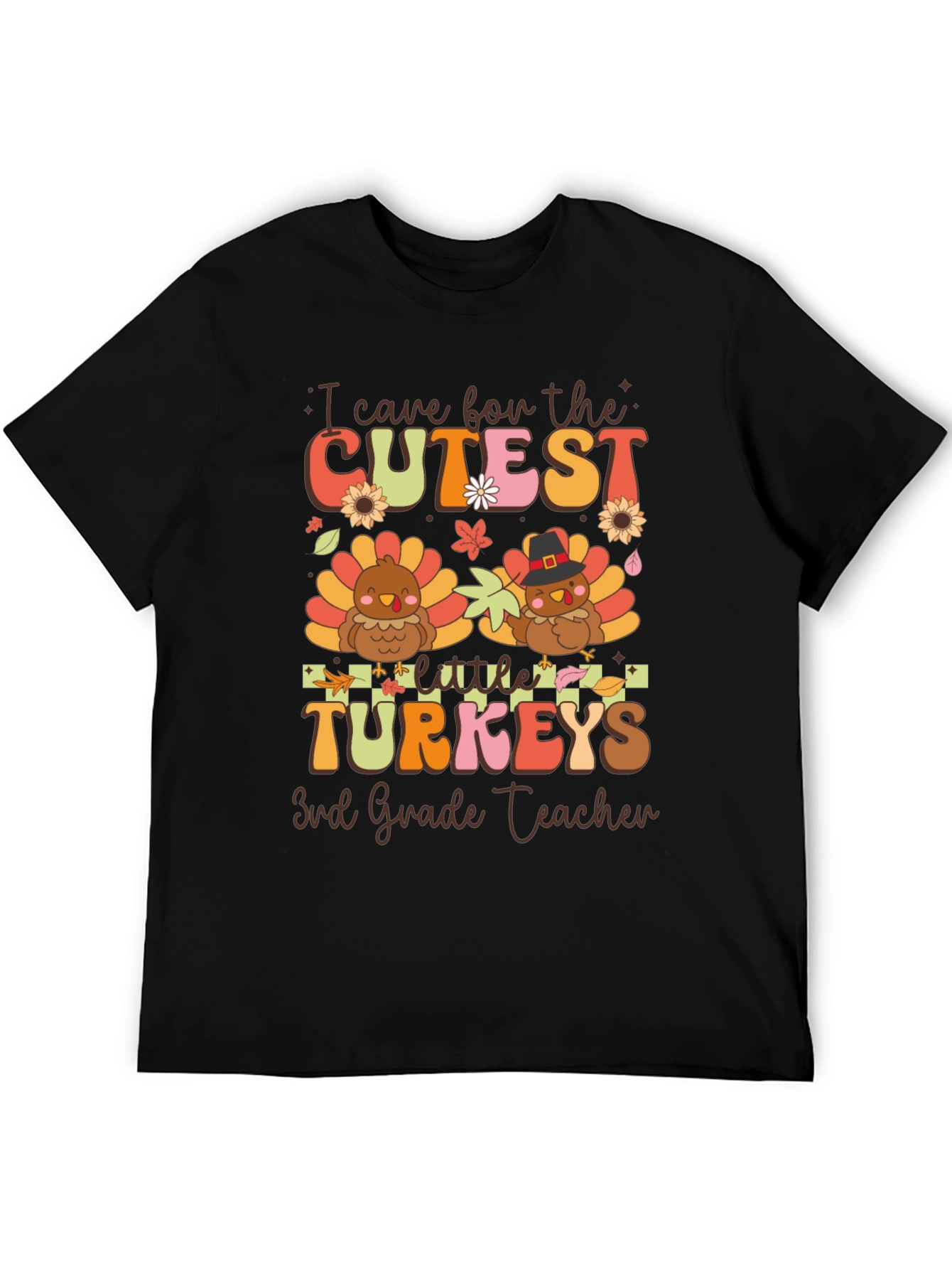 Cutest Little Turkeys Teacher T-Shirt