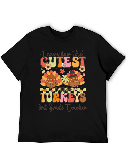 Cutest Little Turkeys Teacher T-Shirt