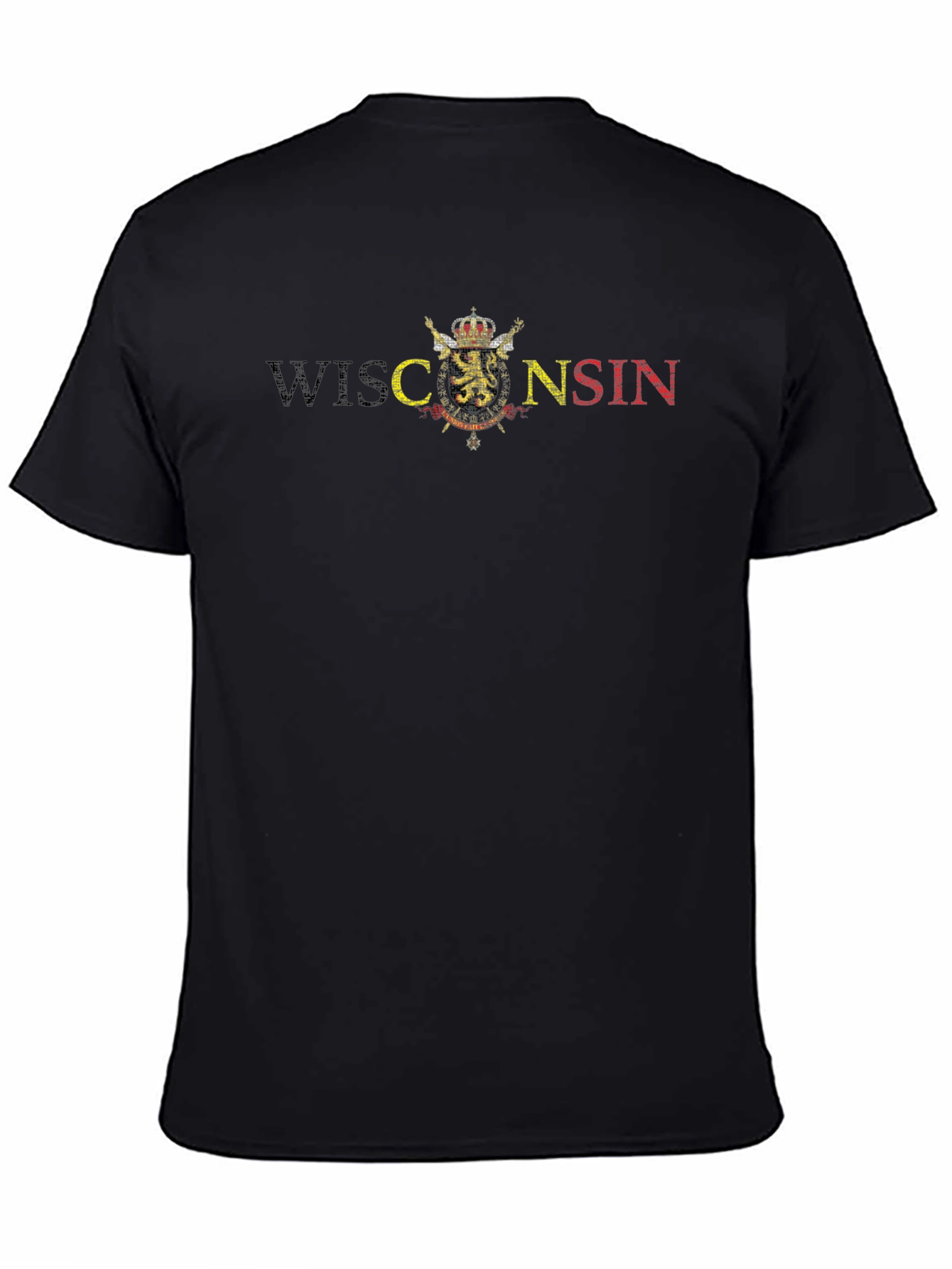 Wisconsin Graphic Print Black T-Shirt
