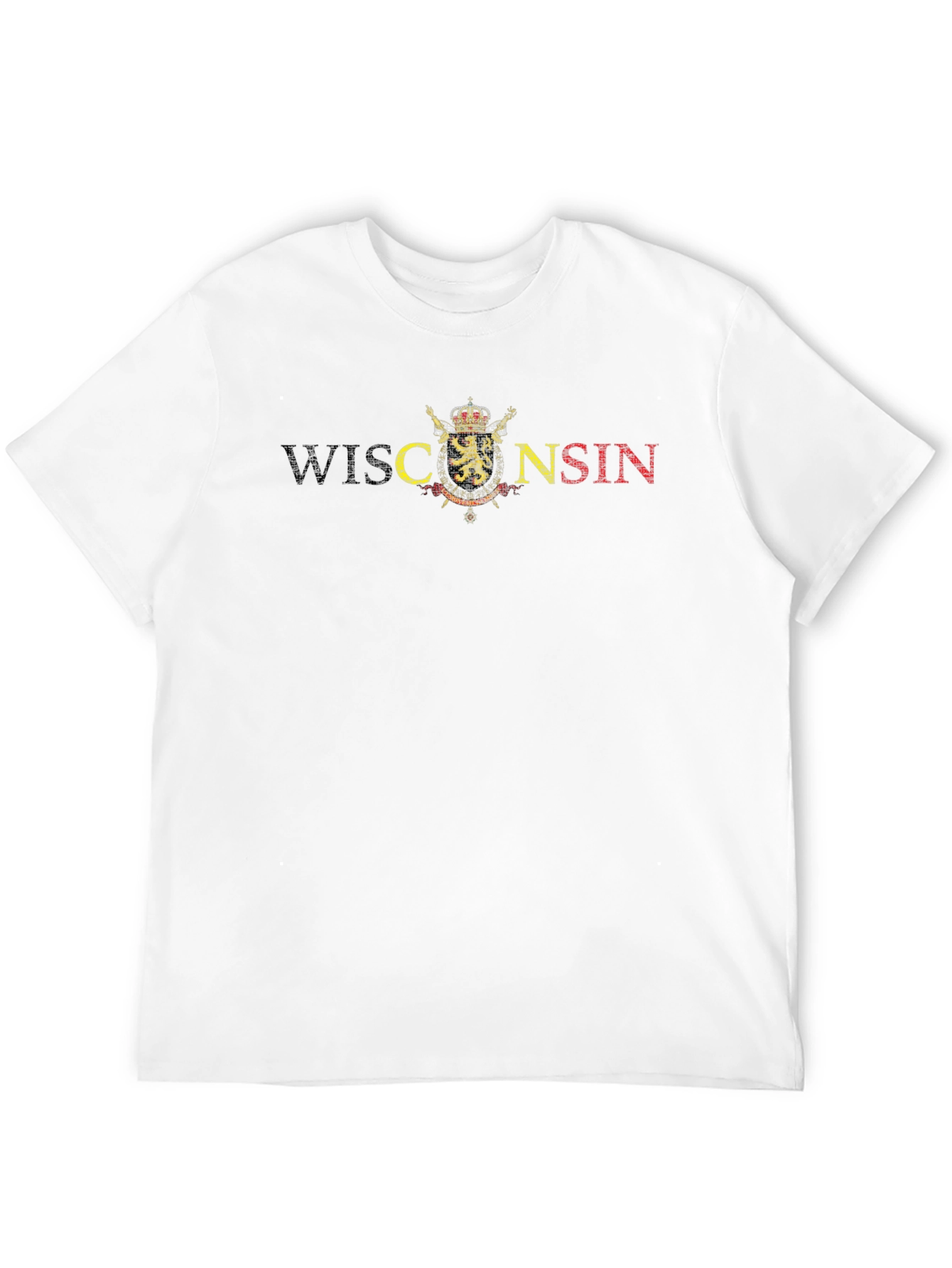 Wisconsin Graphic Print Black T-Shirt