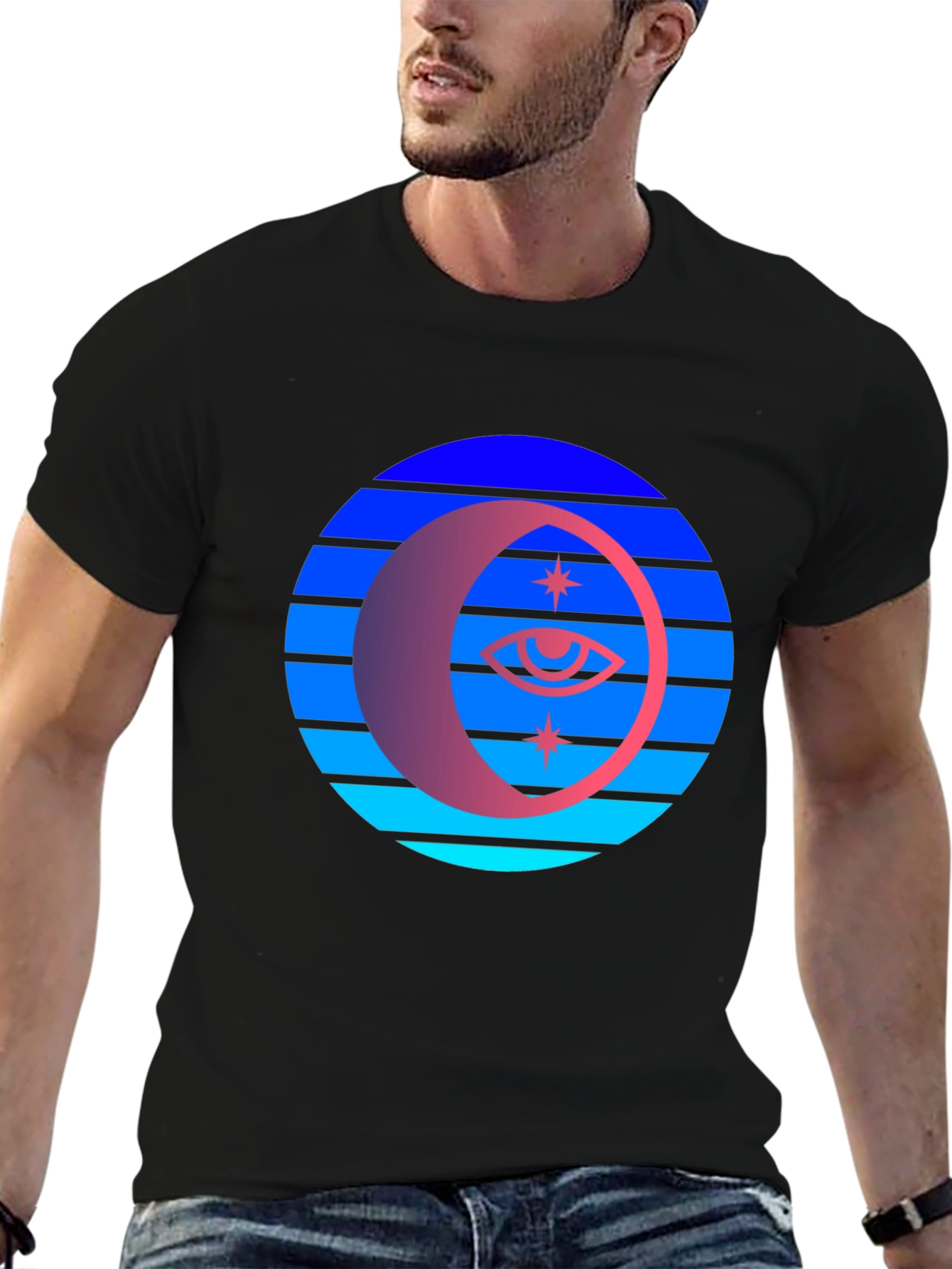 Retro Moon Eye T-Shirt - Unisex Graphic Tee