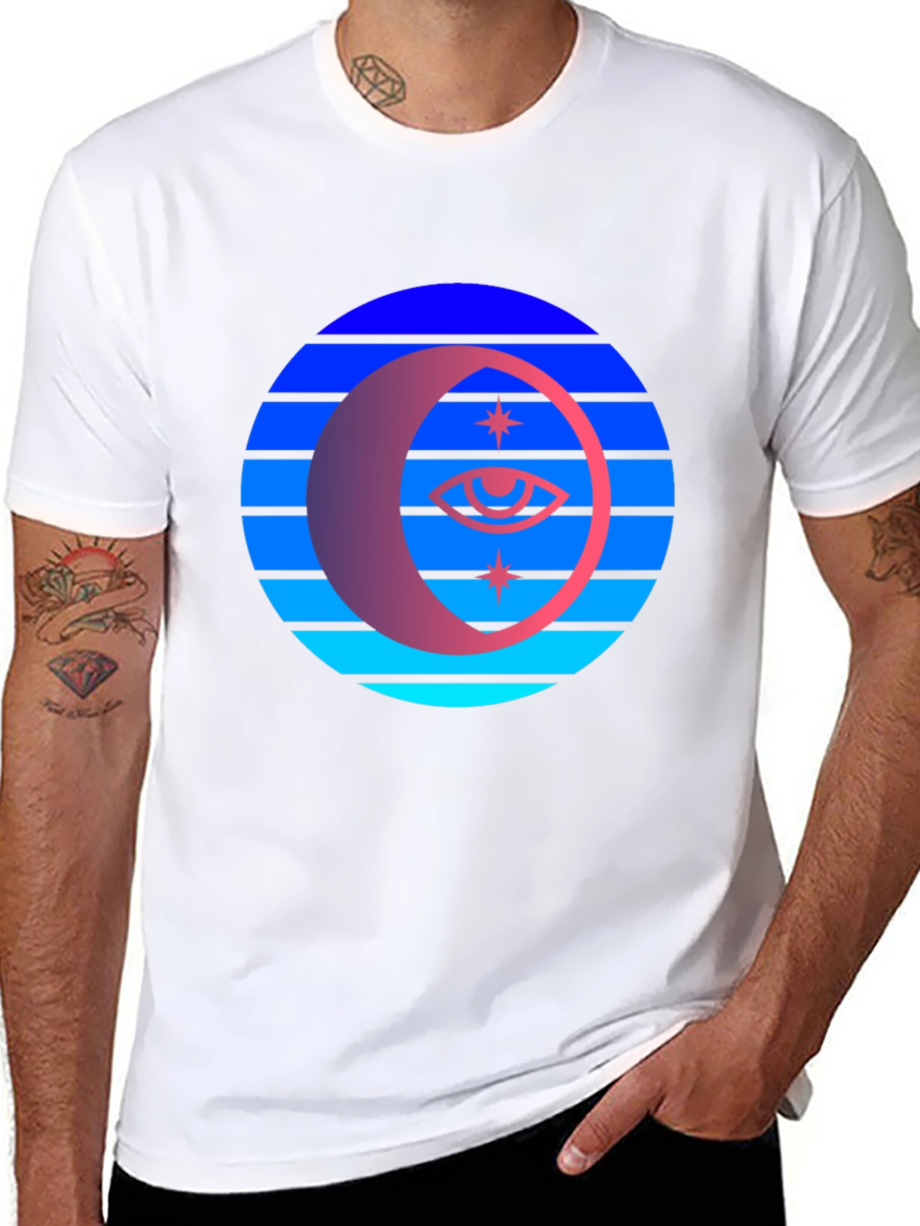 Retro Moon Eye T-Shirt - Unisex Graphic Tee