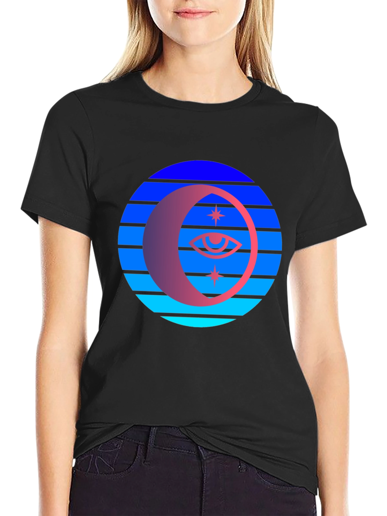 Retro Moon Eye T-Shirt - Unisex Graphic Tee
