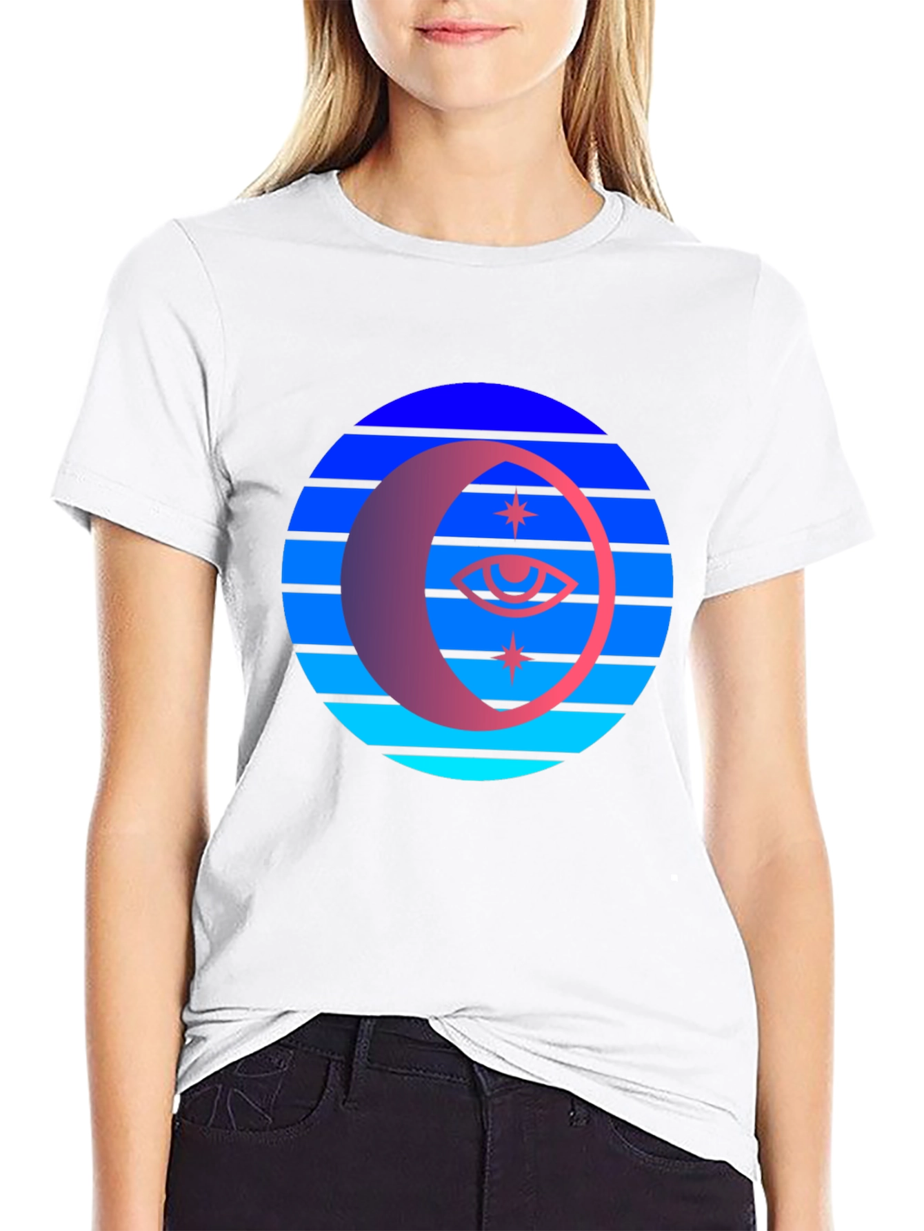 Retro Moon Eye T-Shirt - Unisex Graphic Tee