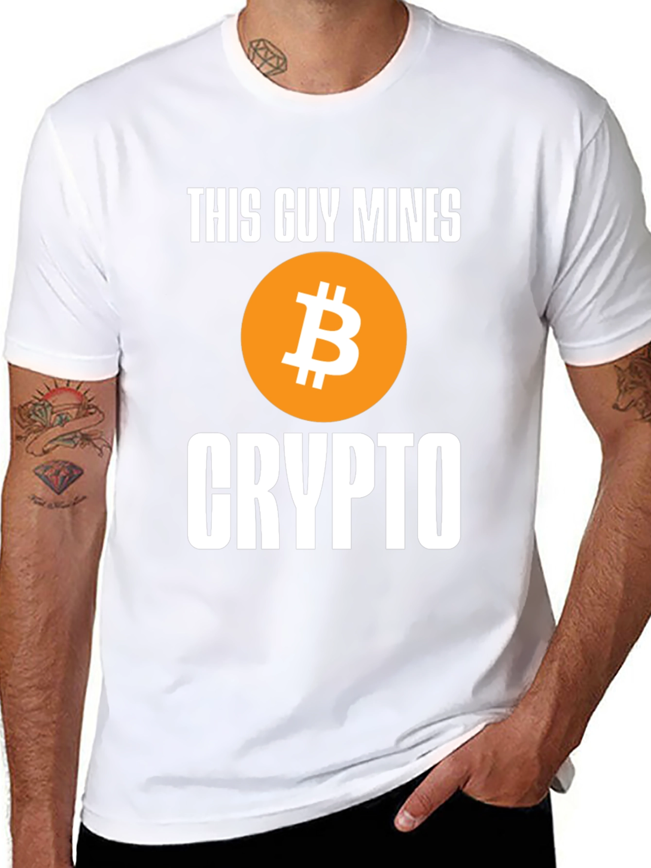 This Guy Mines Crypto Bitcoin T-Shirt