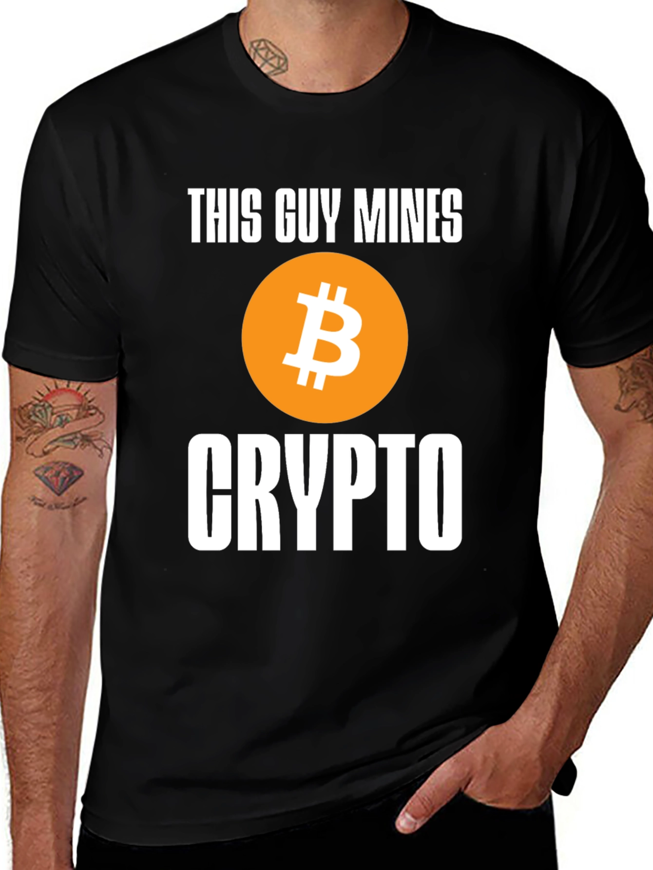 This Guy Mines Crypto Bitcoin T-Shirt