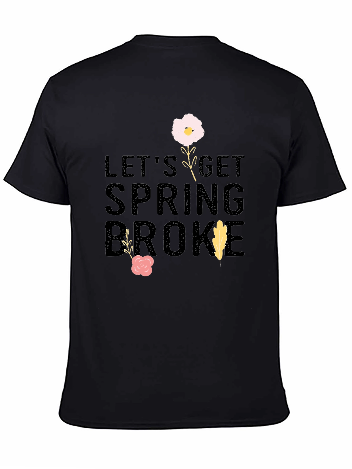 Spring Broke Black Graphic T-Shirt