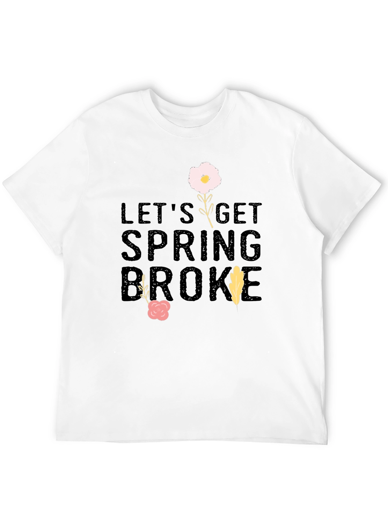 Spring Broke Black Graphic T-Shirt