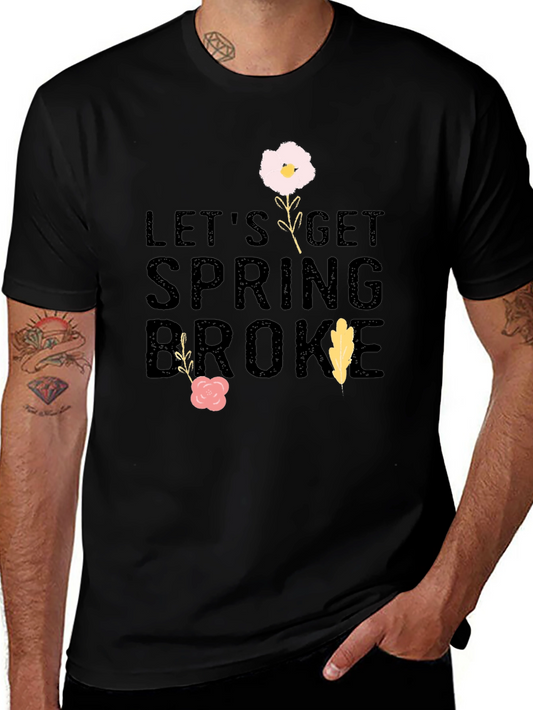 Spring Broke Black Graphic T-Shirt