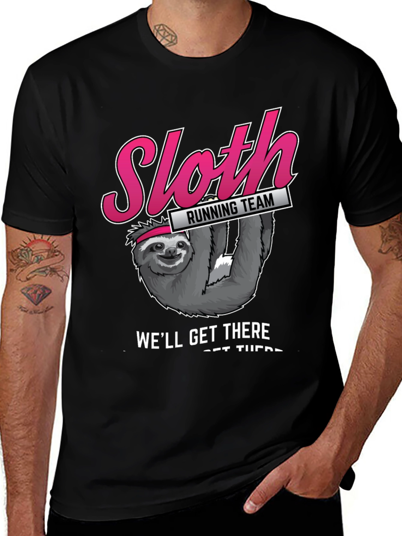 Sloth Running Team T-Shirt - Funny Workout Tee