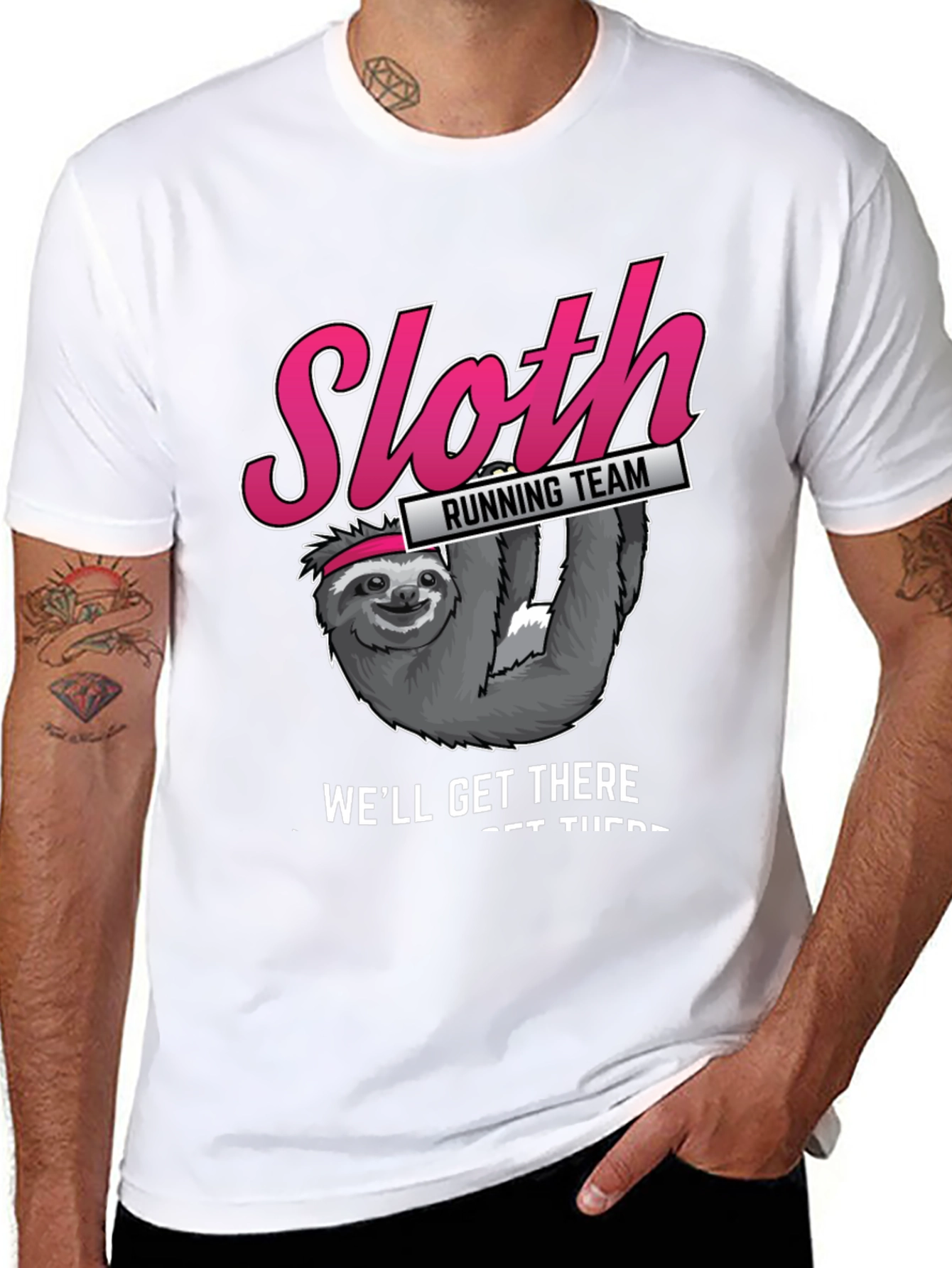 Sloth Running Team T-Shirt - Funny Workout Tee