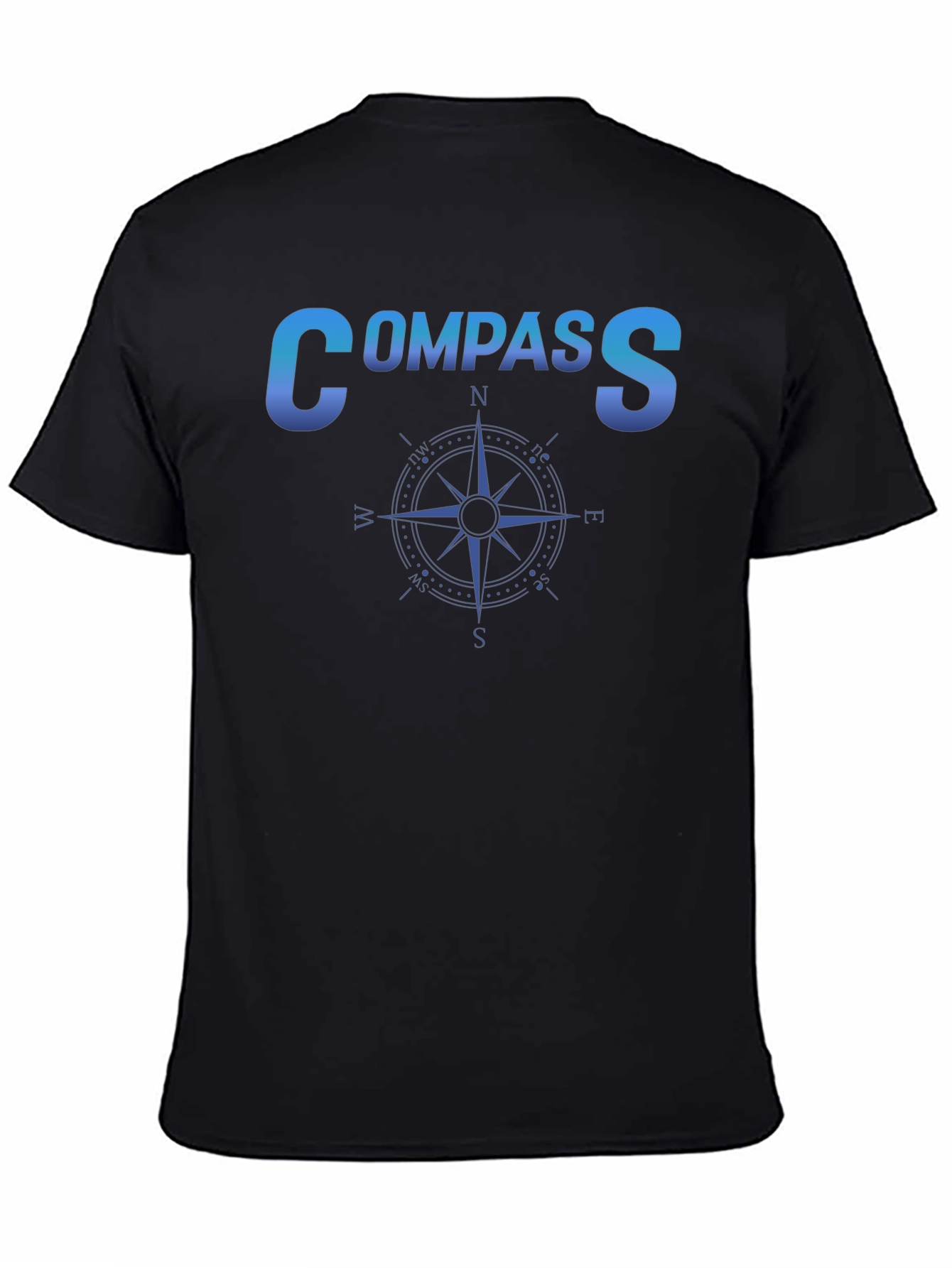 Compass Graphic Black T-Shirt - Travel & Adventure Ready