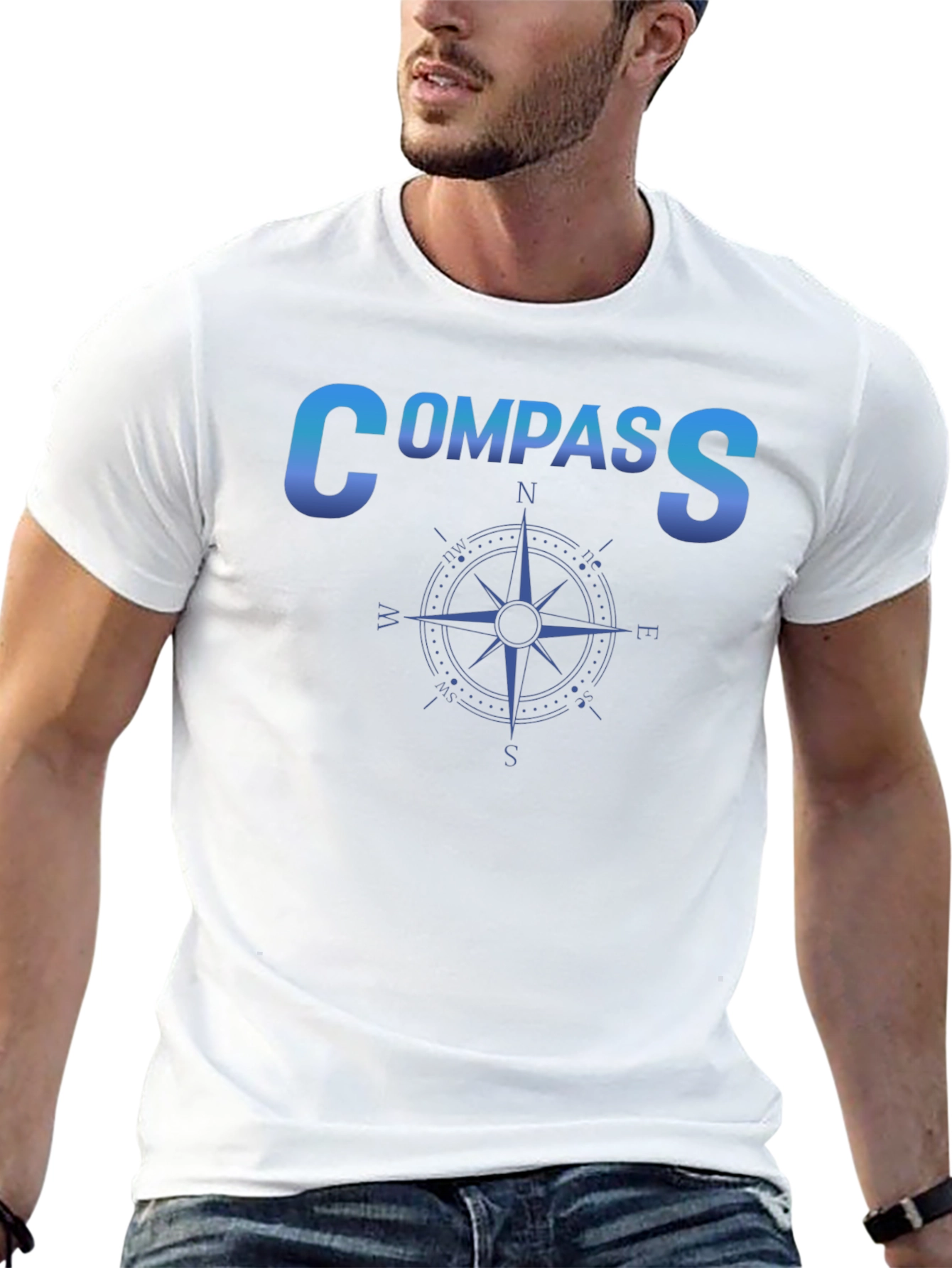 Compass Graphic Black T-Shirt - Travel & Adventure Ready