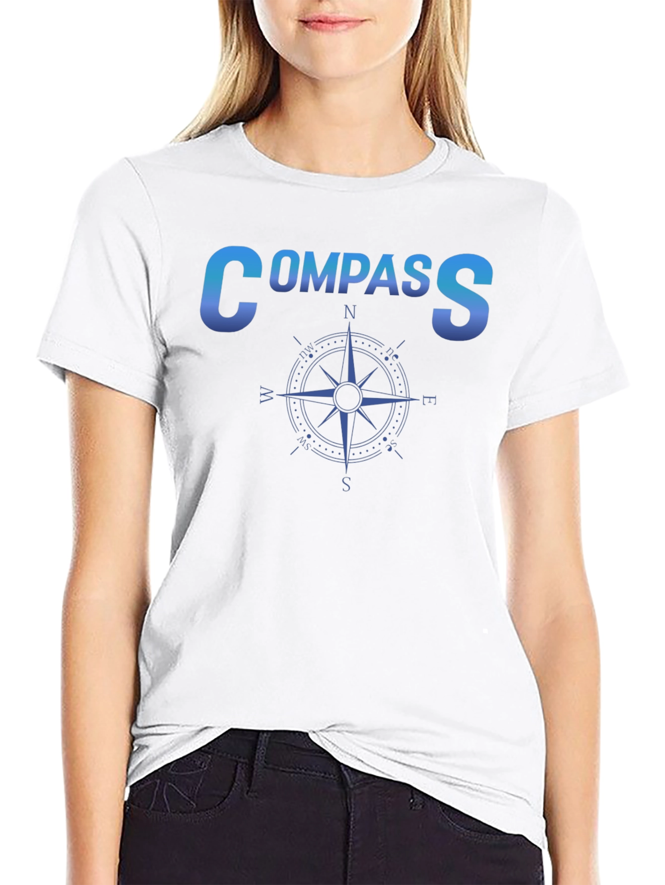 Compass Graphic Black T-Shirt - Travel & Adventure Ready