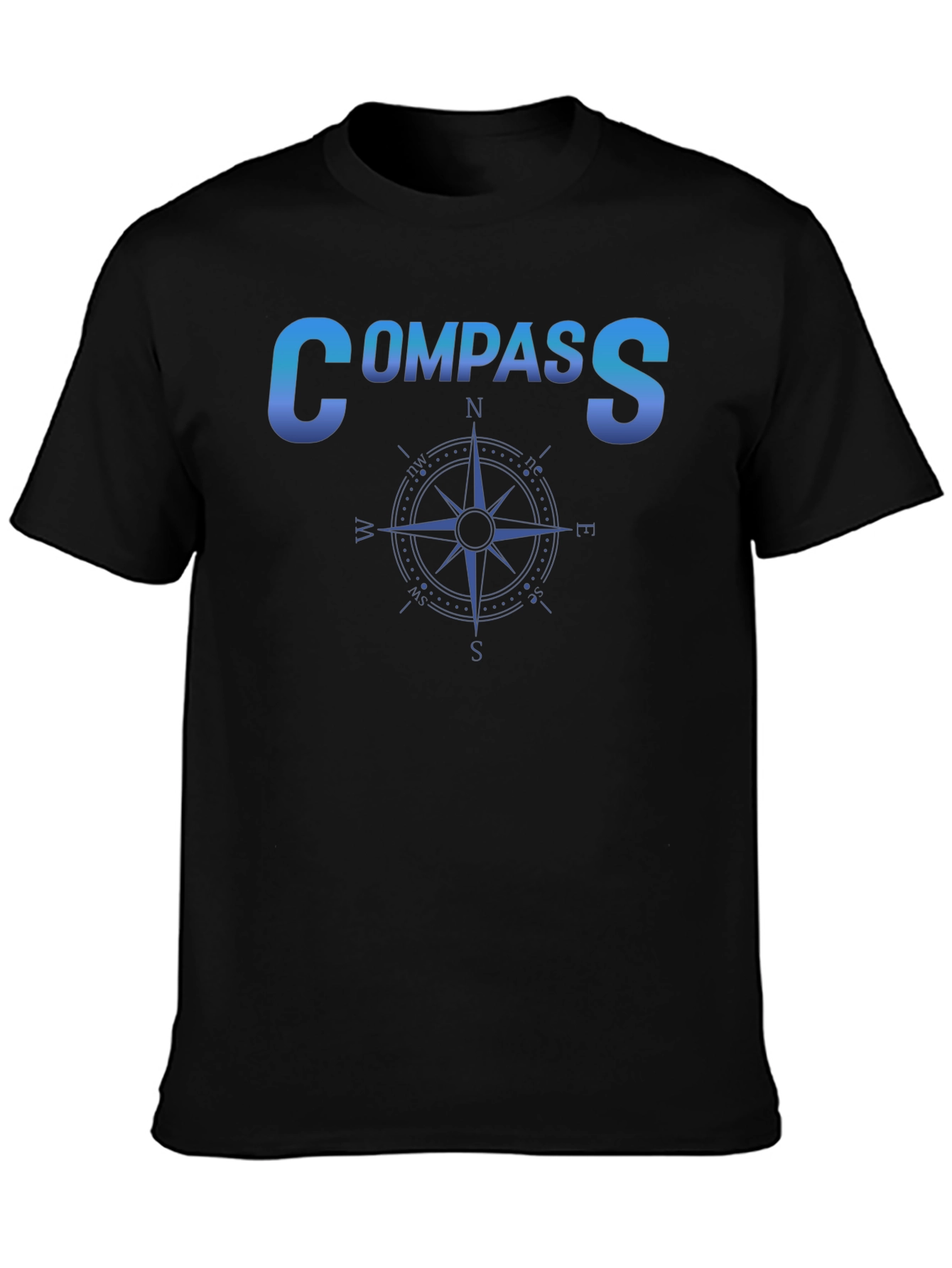 Compass Graphic Black T-Shirt - Travel & Adventure Ready