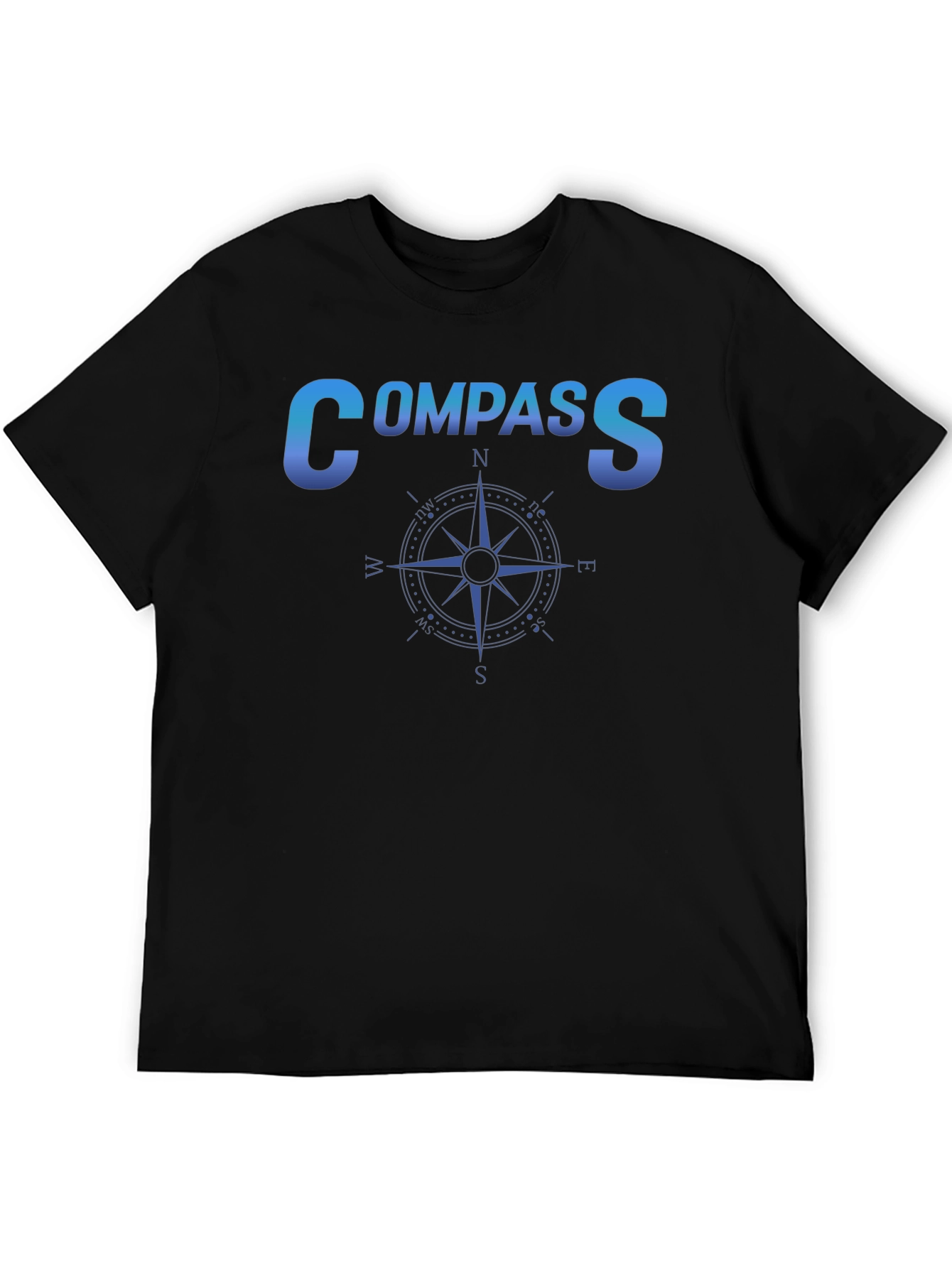 Compass Graphic Black T-Shirt - Travel & Adventure Ready