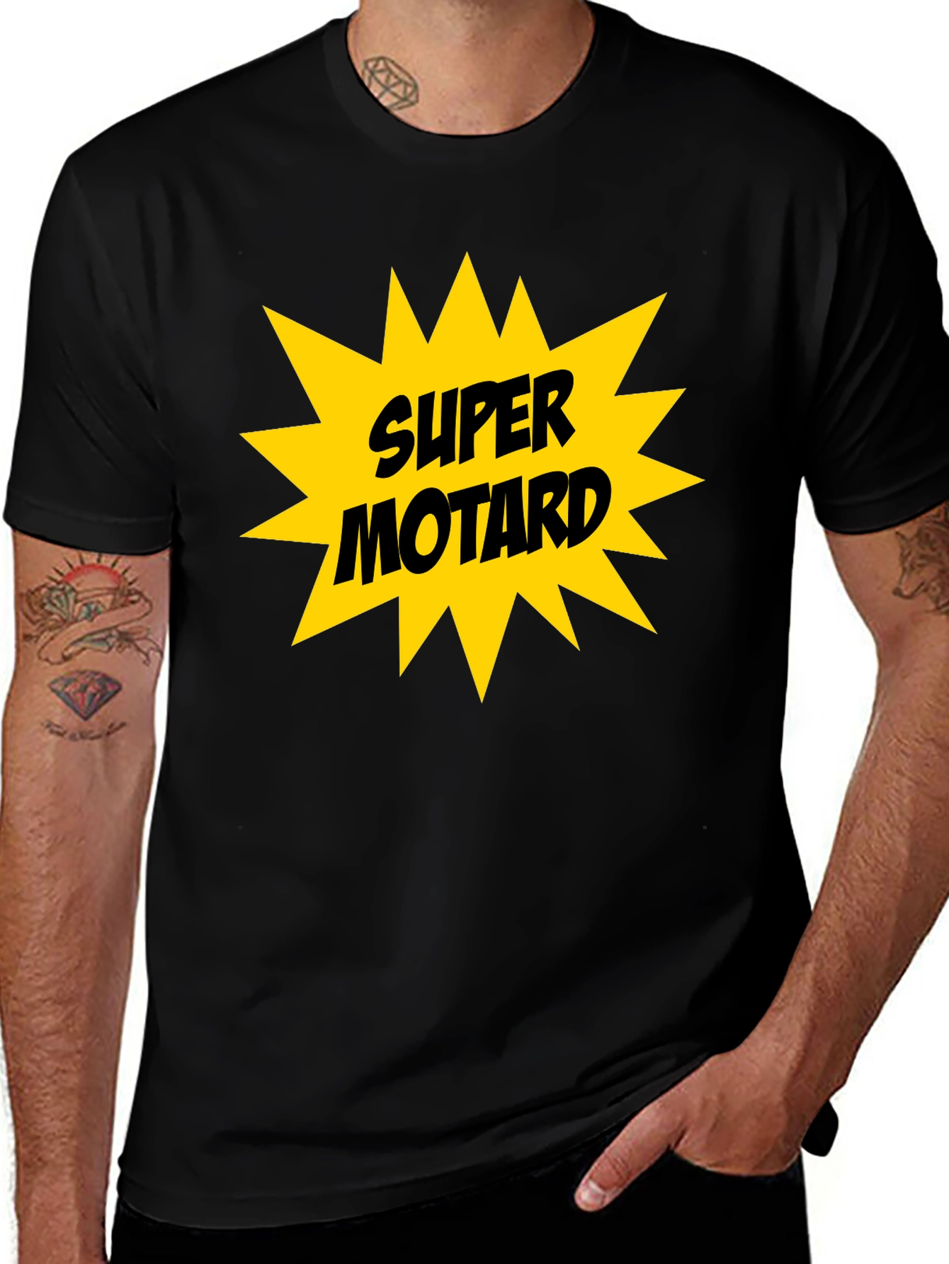 Super Motard T-Shirt - Black Graphic Tee
