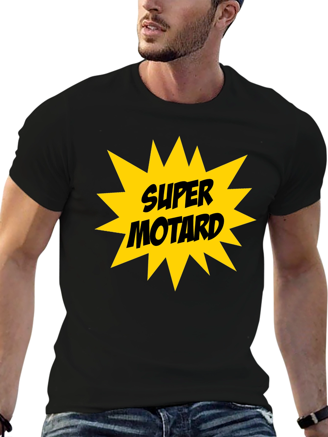 Super Motard T-Shirt - Black Graphic Tee