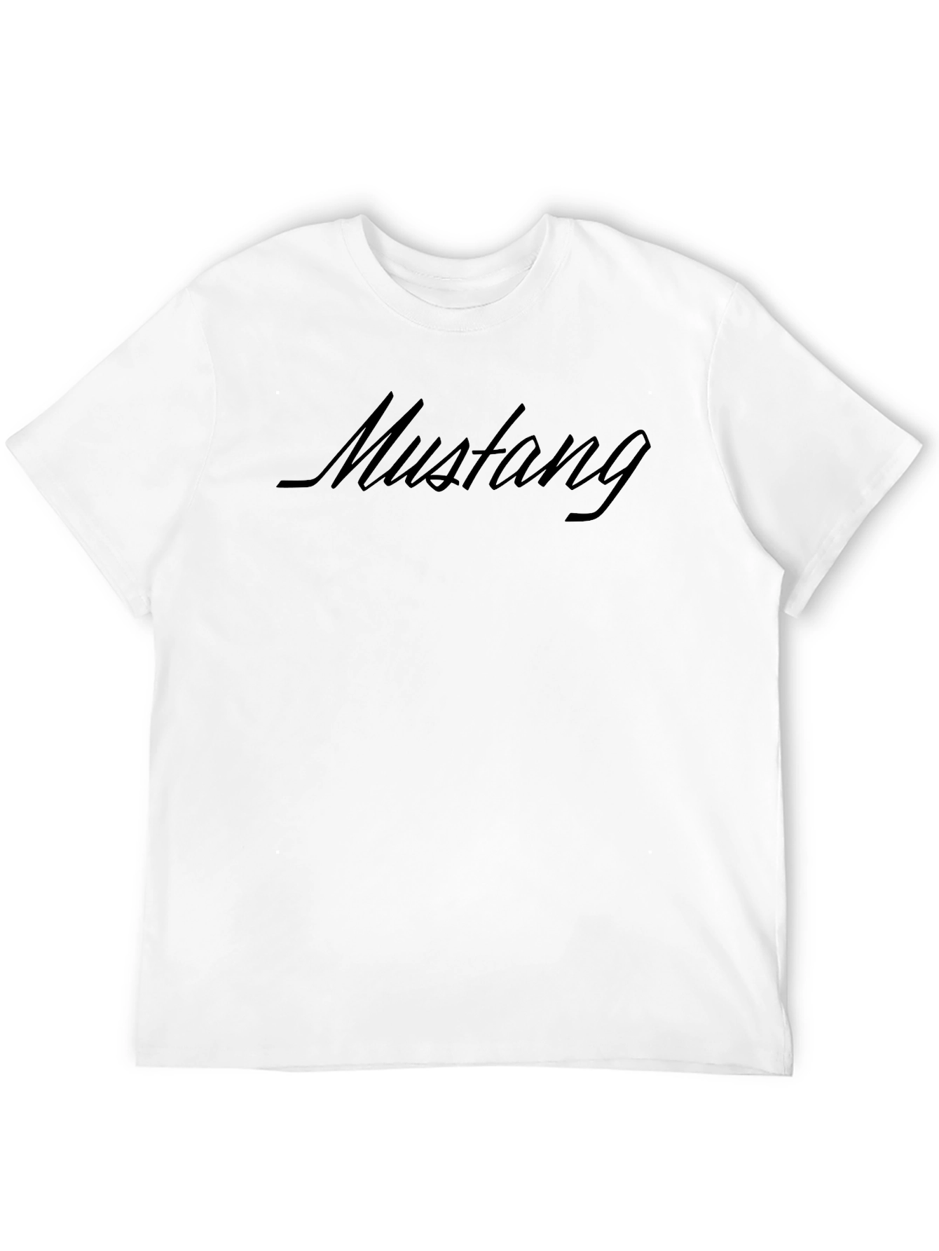 Mustang Script Black Tee - Classic Car Fan Apparel