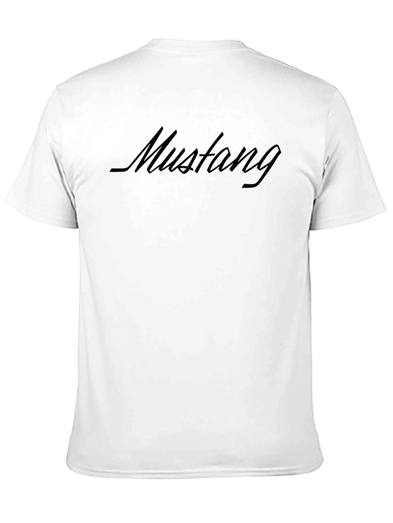Mustang Script Black Tee - Classic Car Fan Apparel
