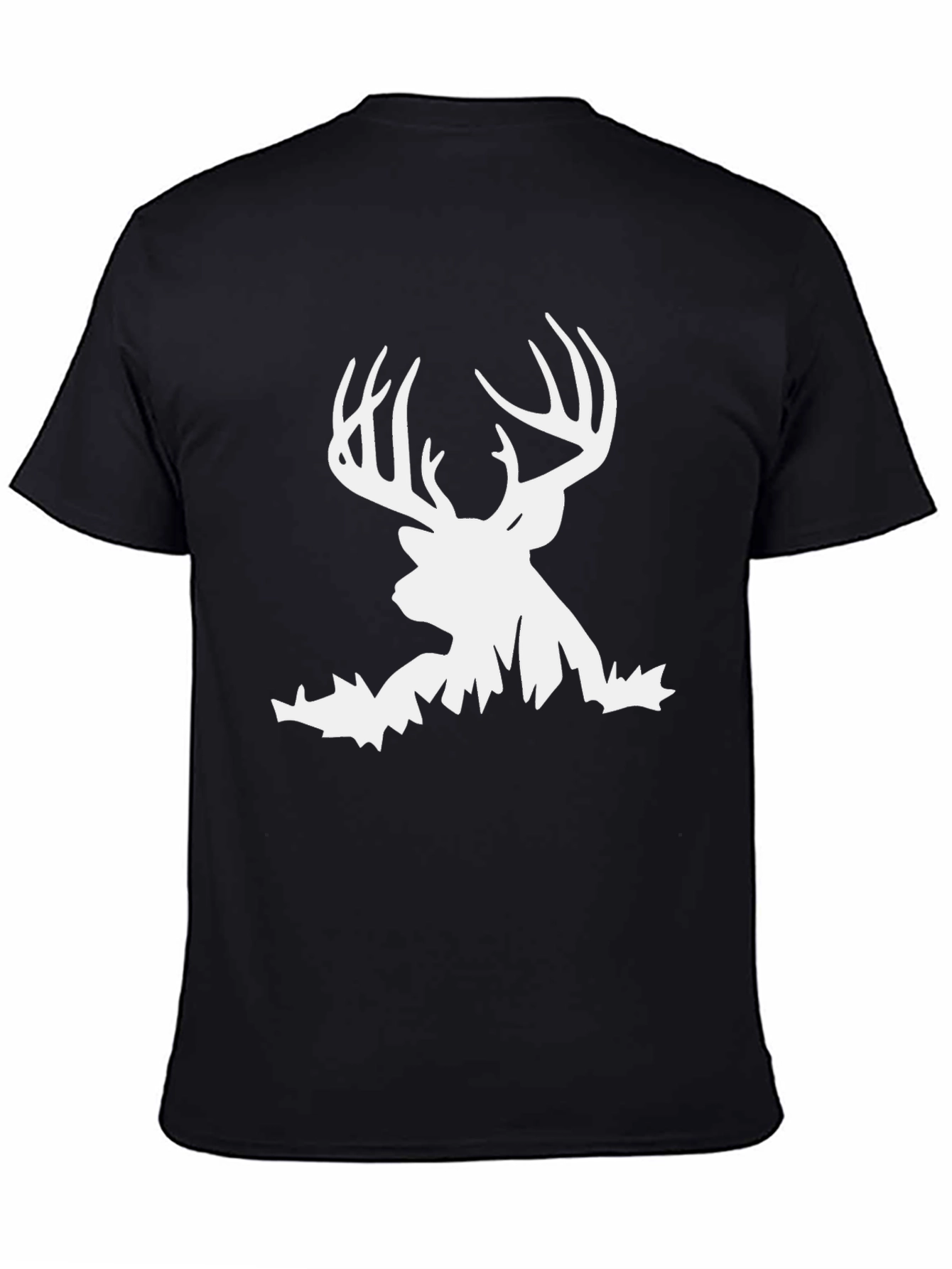 Deer Graphic Tee - Black Casual T-Shirt