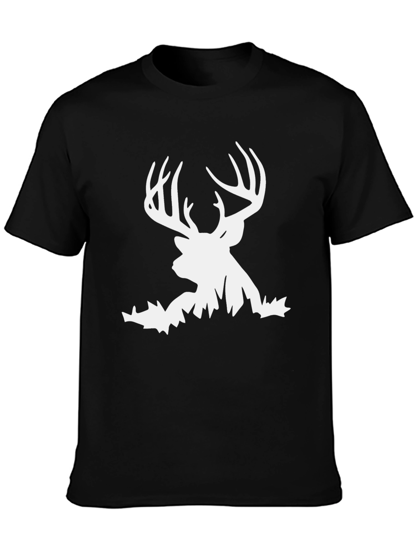 Deer Graphic Tee - Black Casual T-Shirt