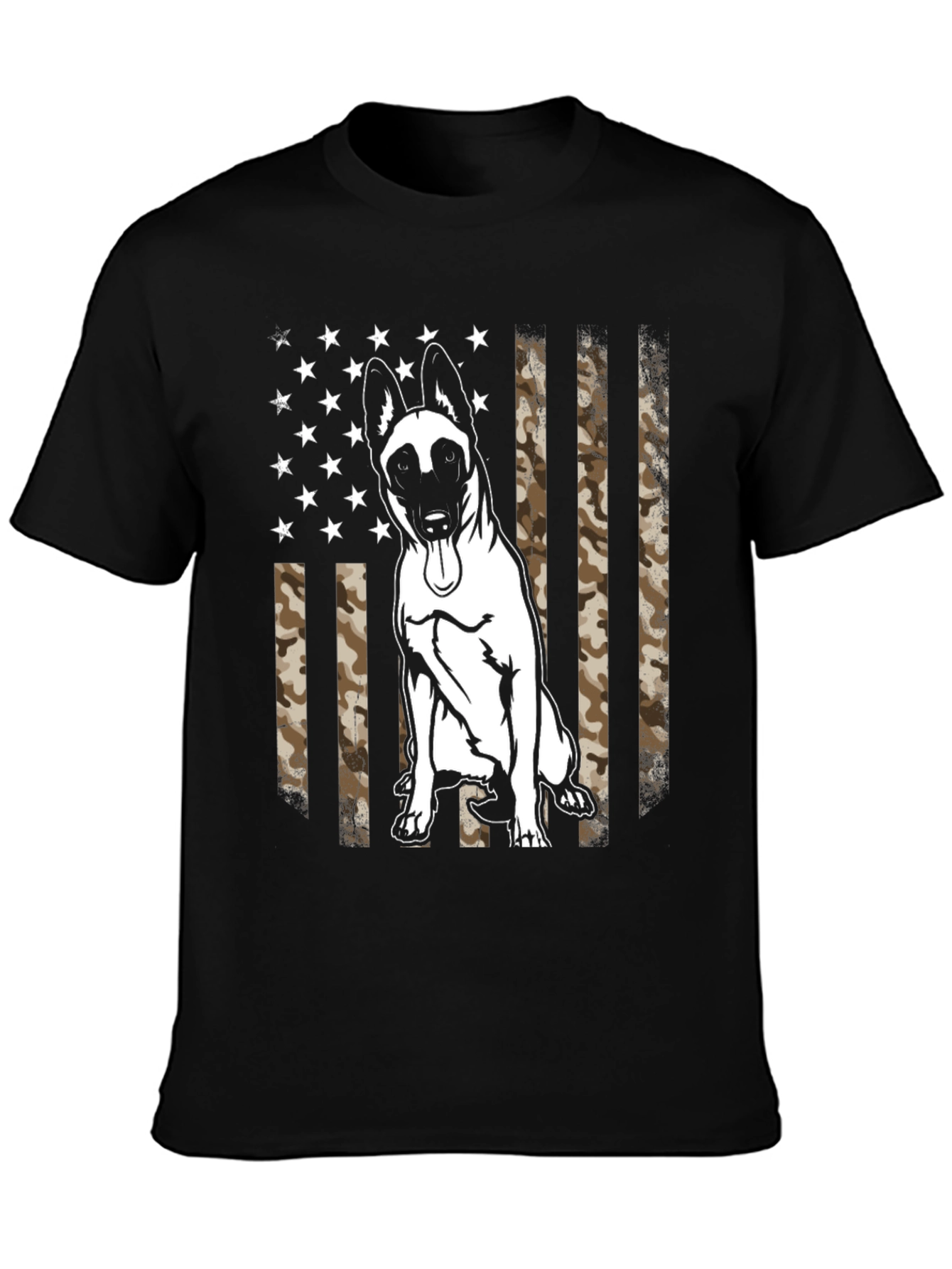 Belgian Malinois Camo Flag T-Shirt