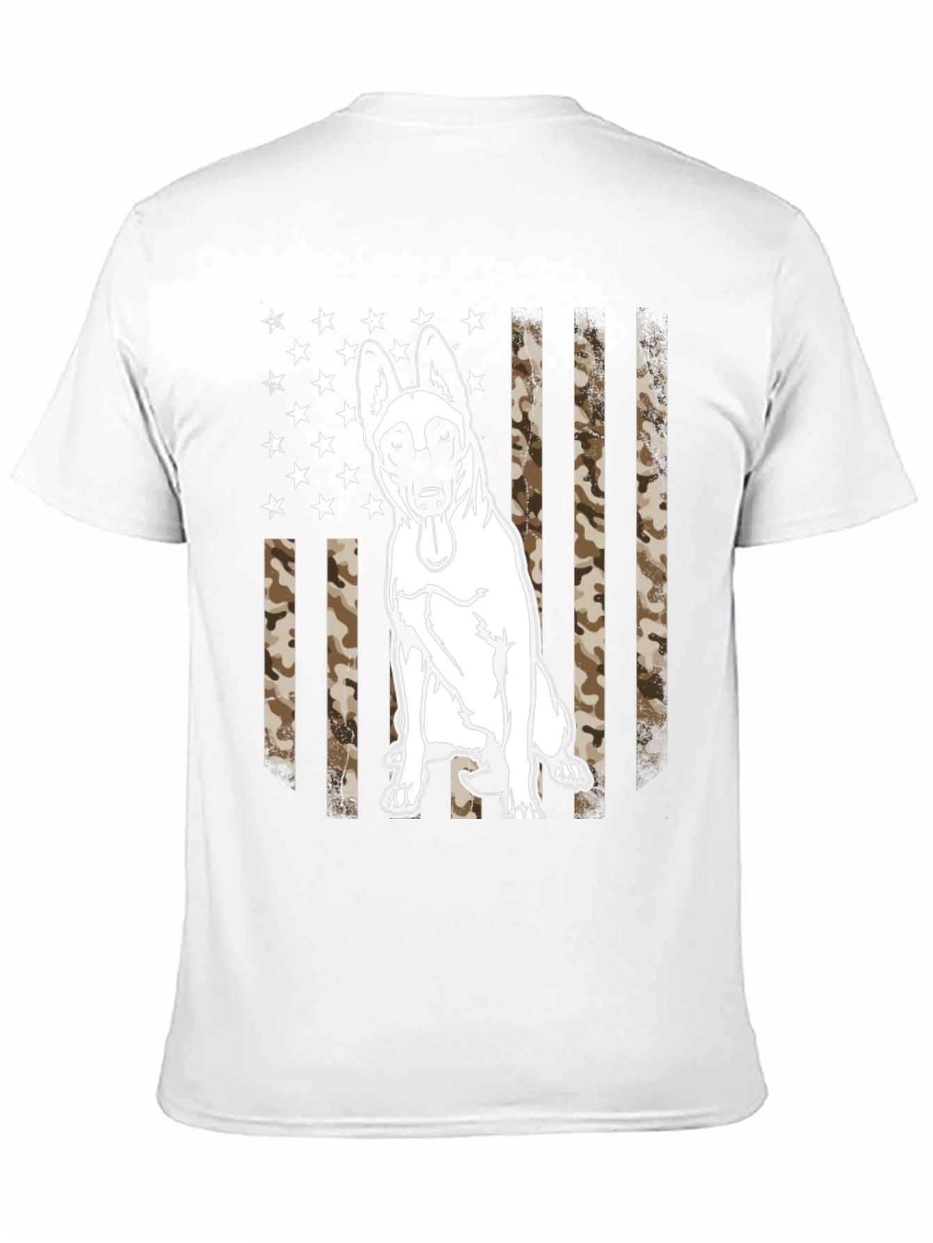 Belgian Malinois Camo Flag T-Shirt