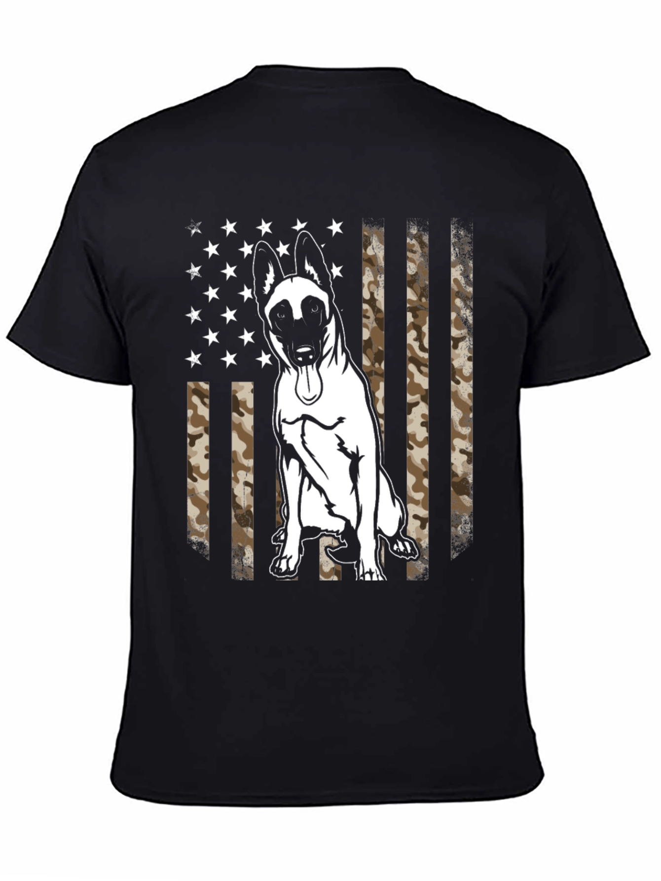 Belgian Malinois Camo Flag T-Shirt