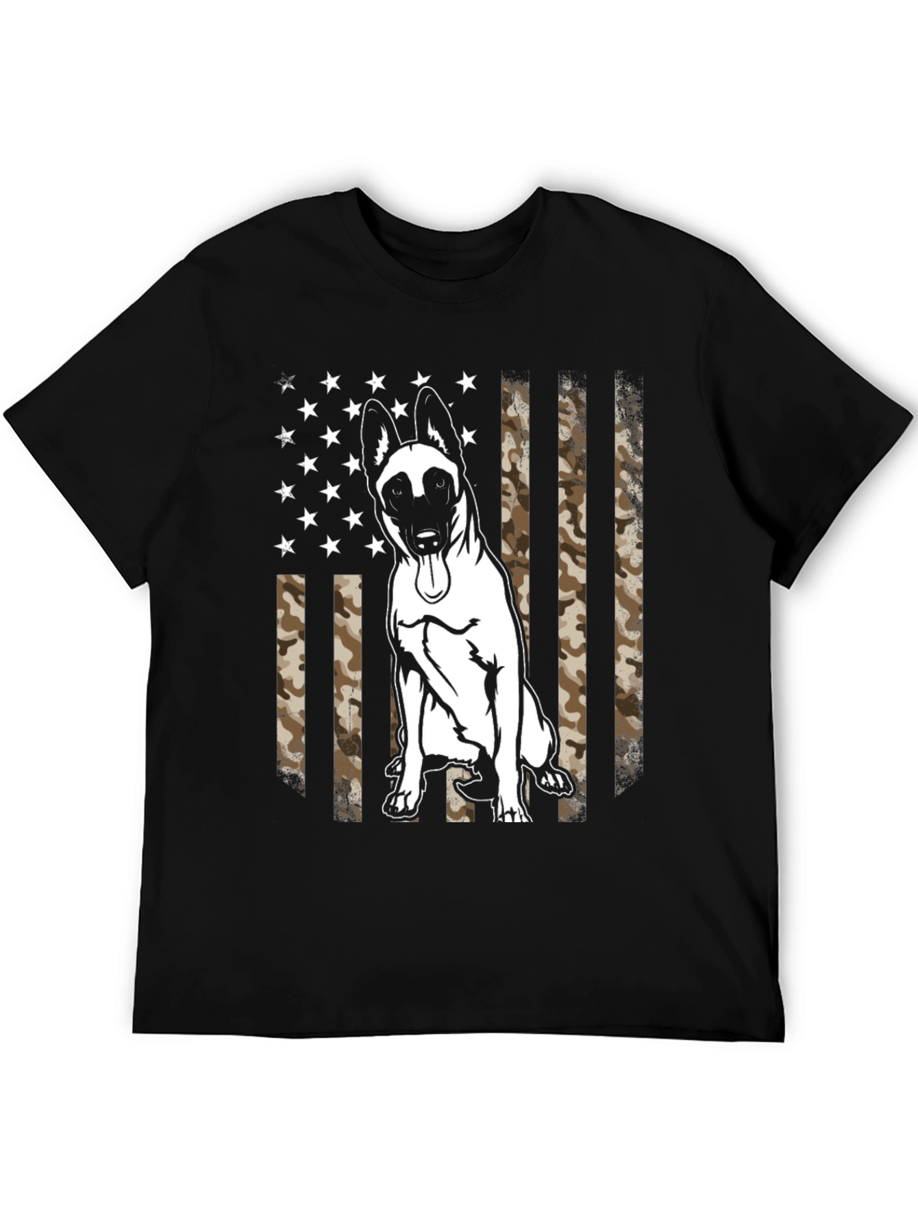 Belgian Malinois Camo Flag T-Shirt