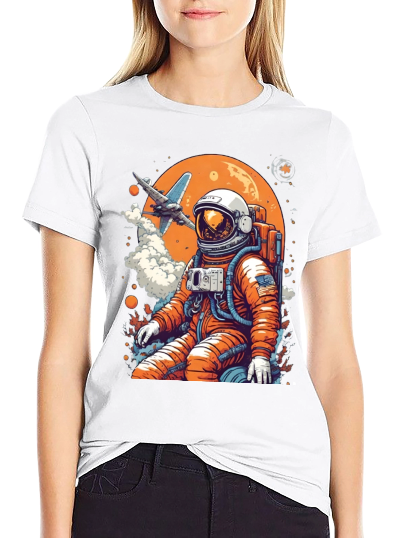 Astronaut in Space Graphic Tee - Black