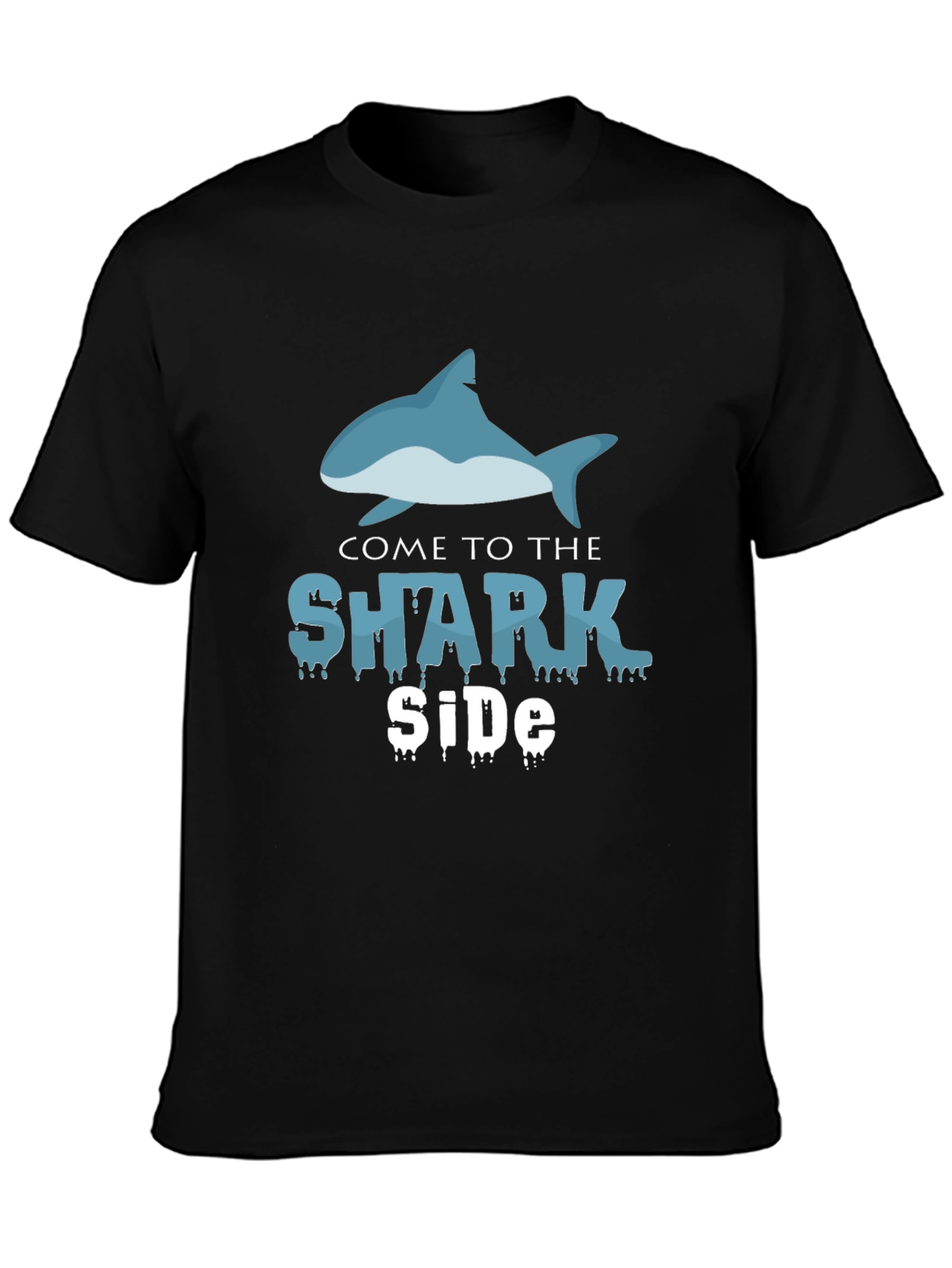 Come To The Shark Side Black T-Shirt