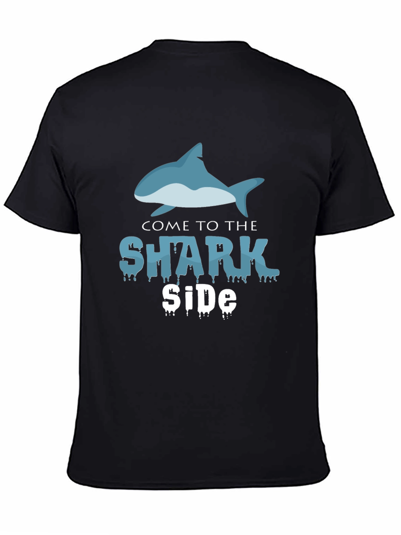 Come To The Shark Side Black T-Shirt
