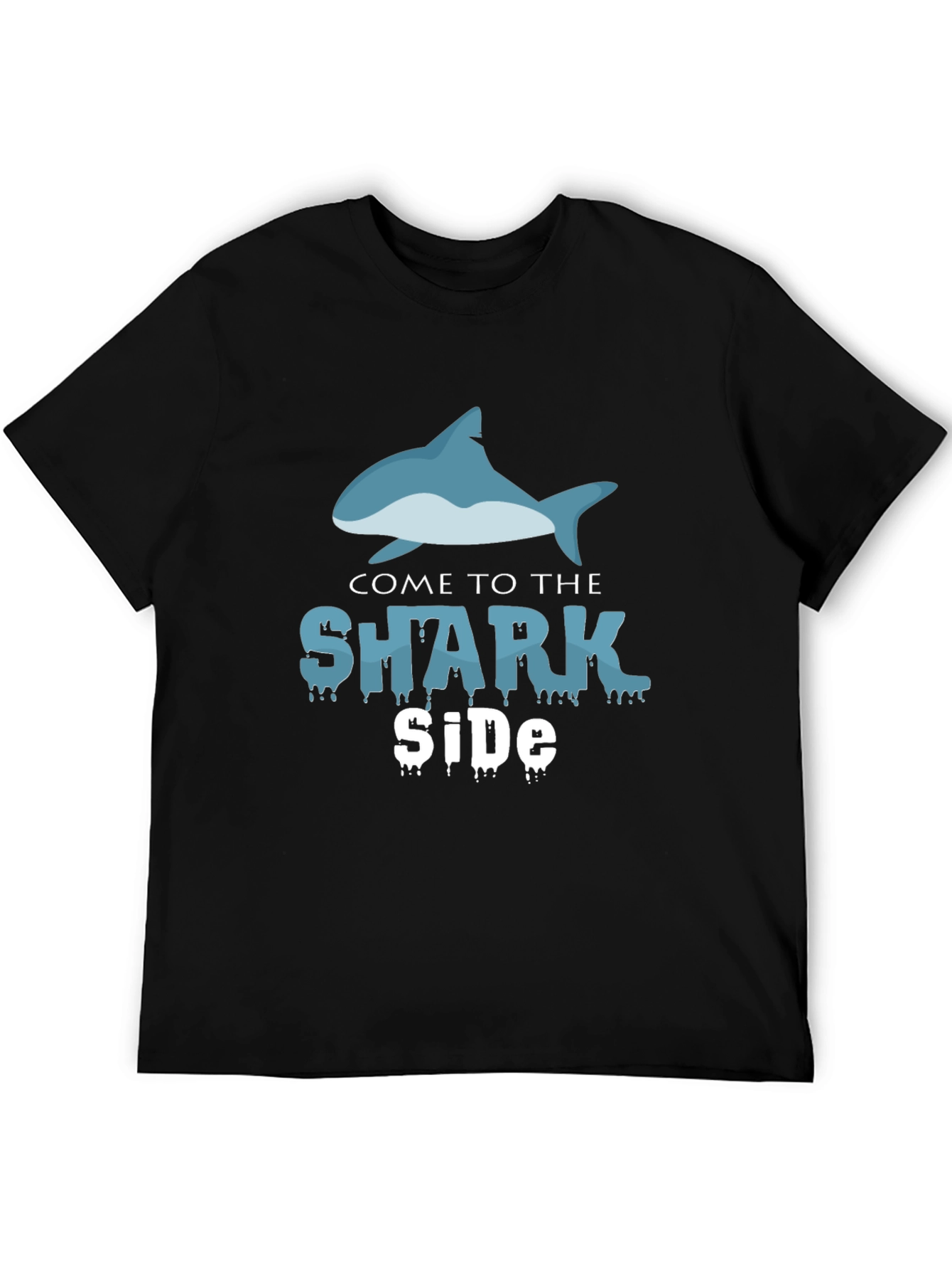 Come To The Shark Side Black T-Shirt