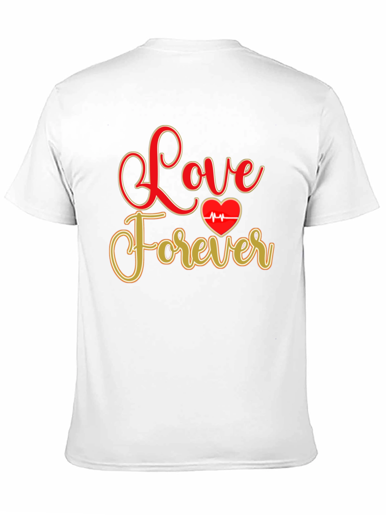Love Forever Valentines Day Graphic Tee - Black