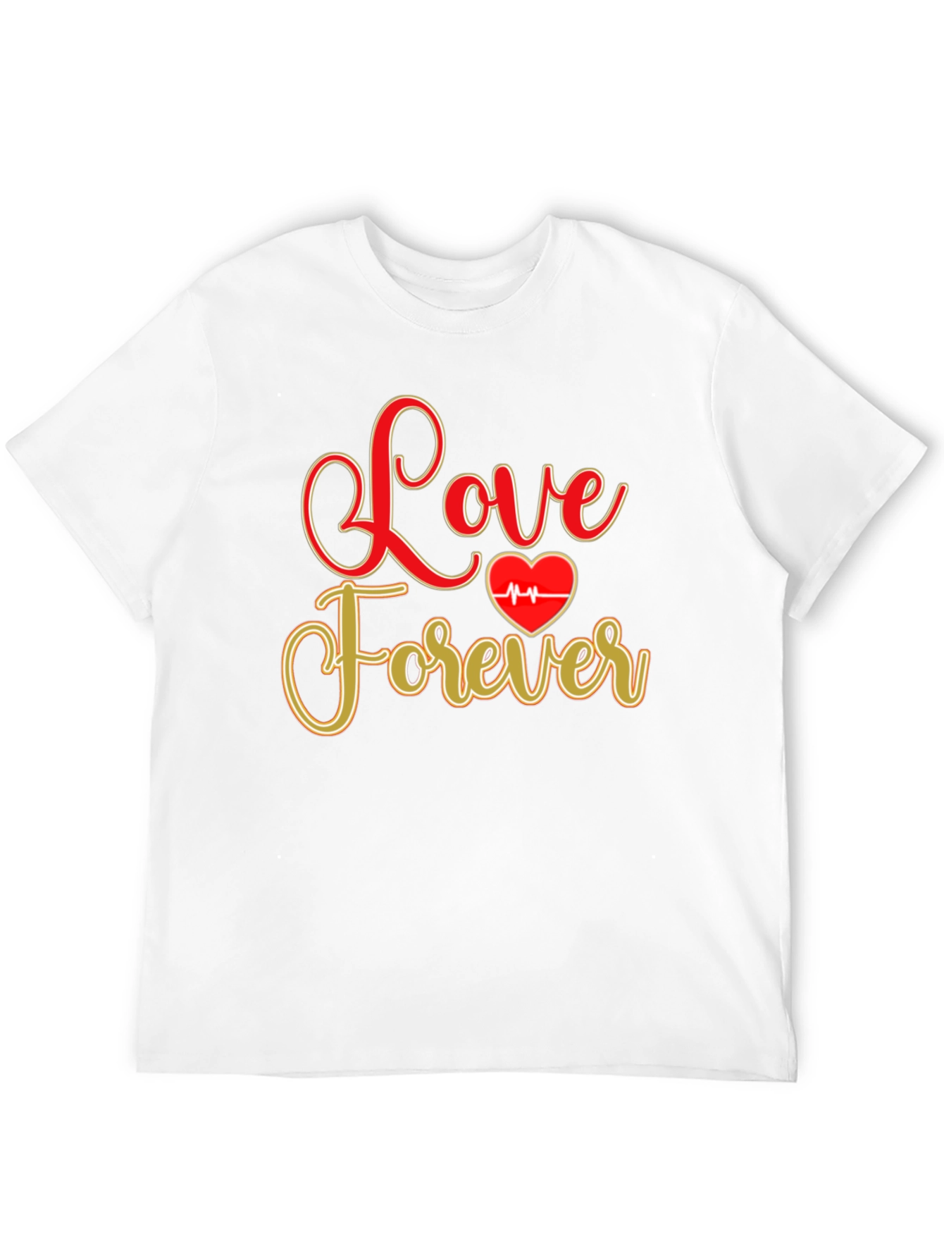 Love Forever Valentines Day Graphic Tee - Black