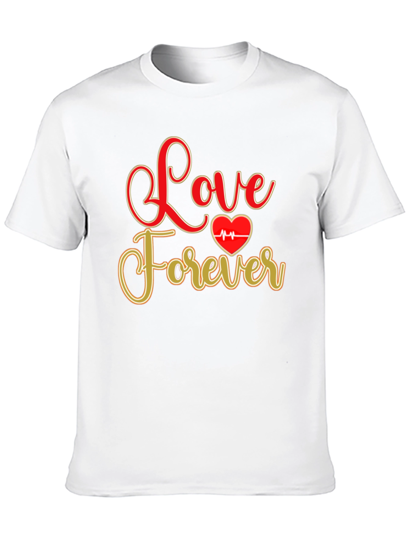 Love Forever Valentines Day Graphic Tee - Black